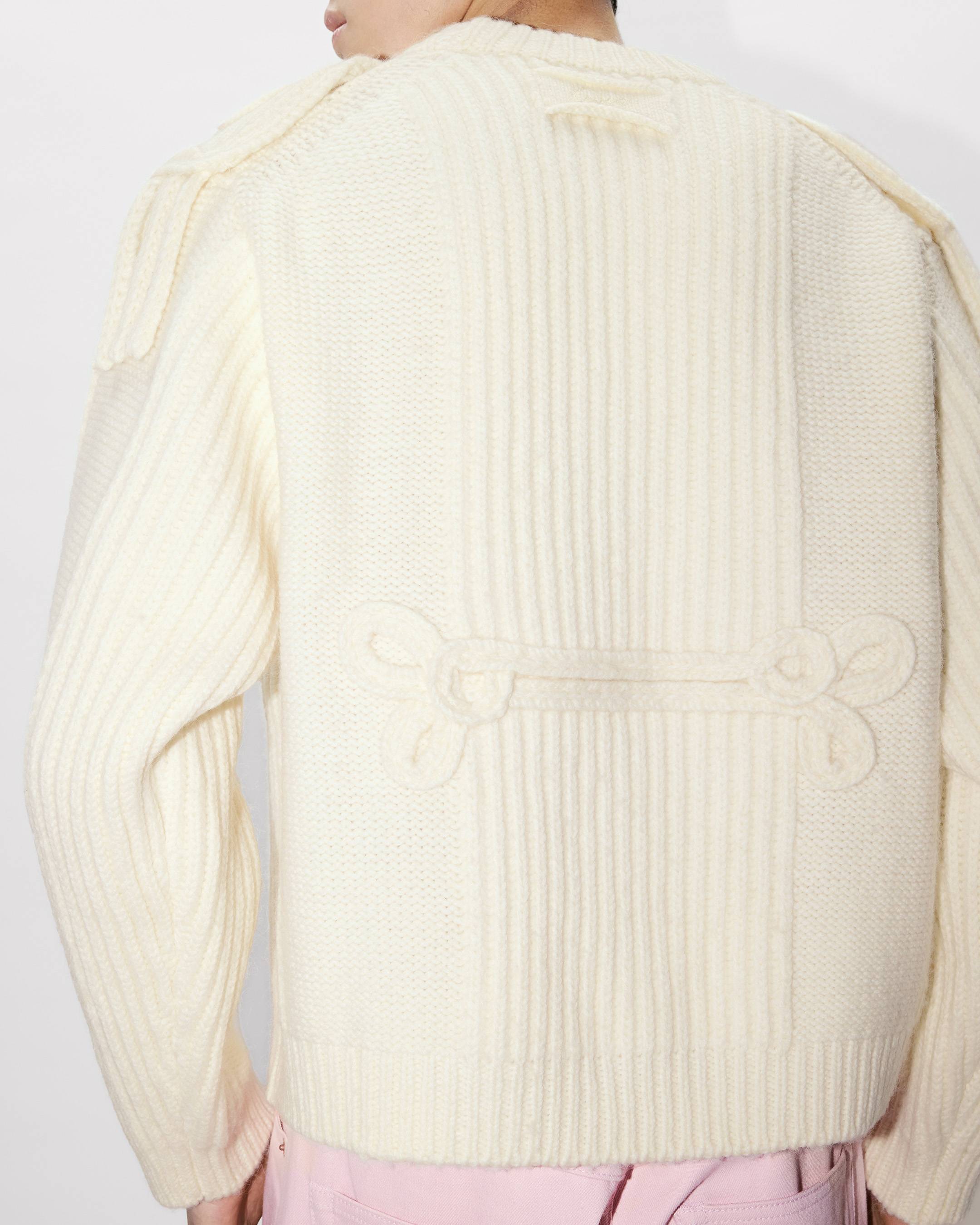 Fisherman elevated jumper in wool alpaca