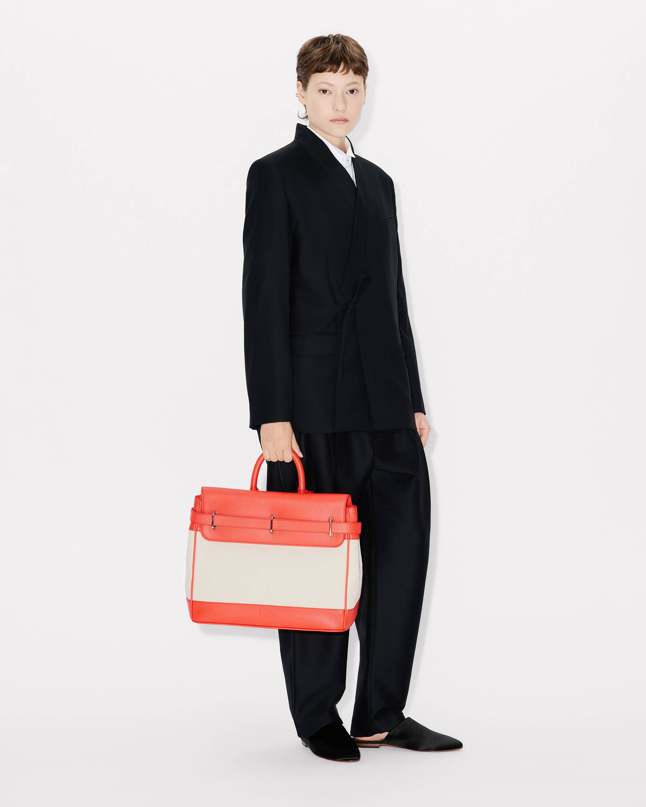 Bolso 'KENZO Holdall' de lona y cuero