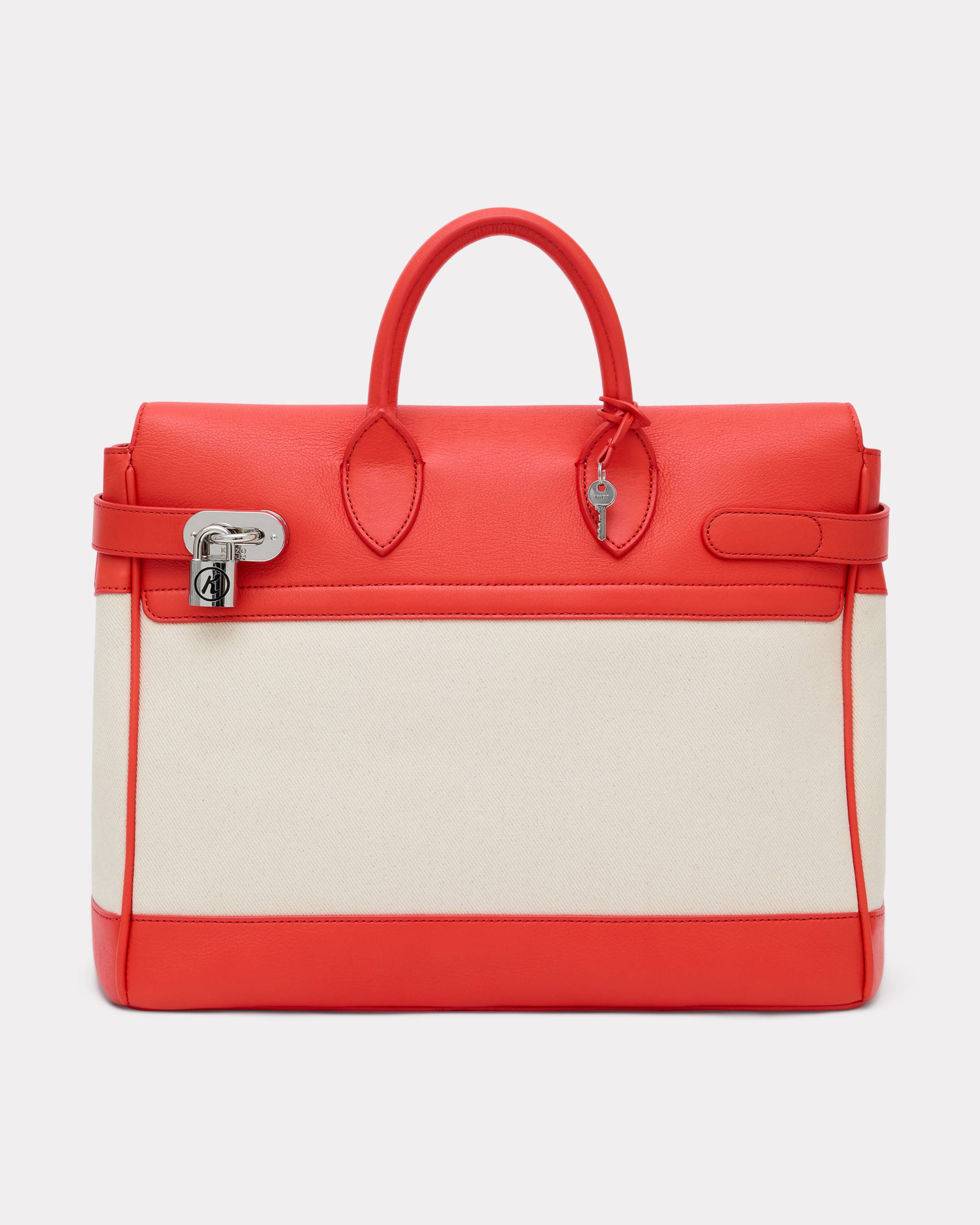 'KENZO Holdall' bag in canvas and leather