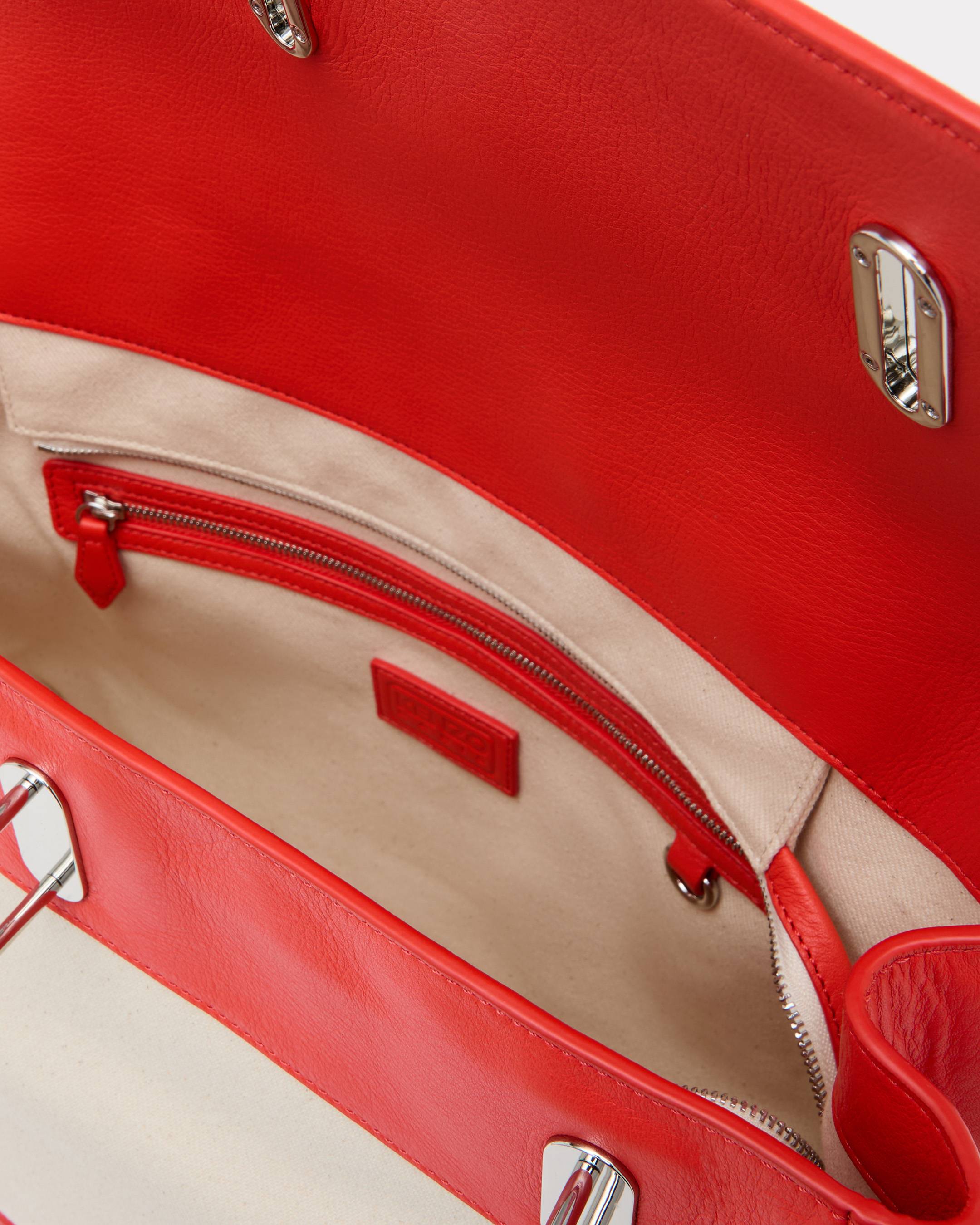 'KENZO Holdall' bag in canvas and leather