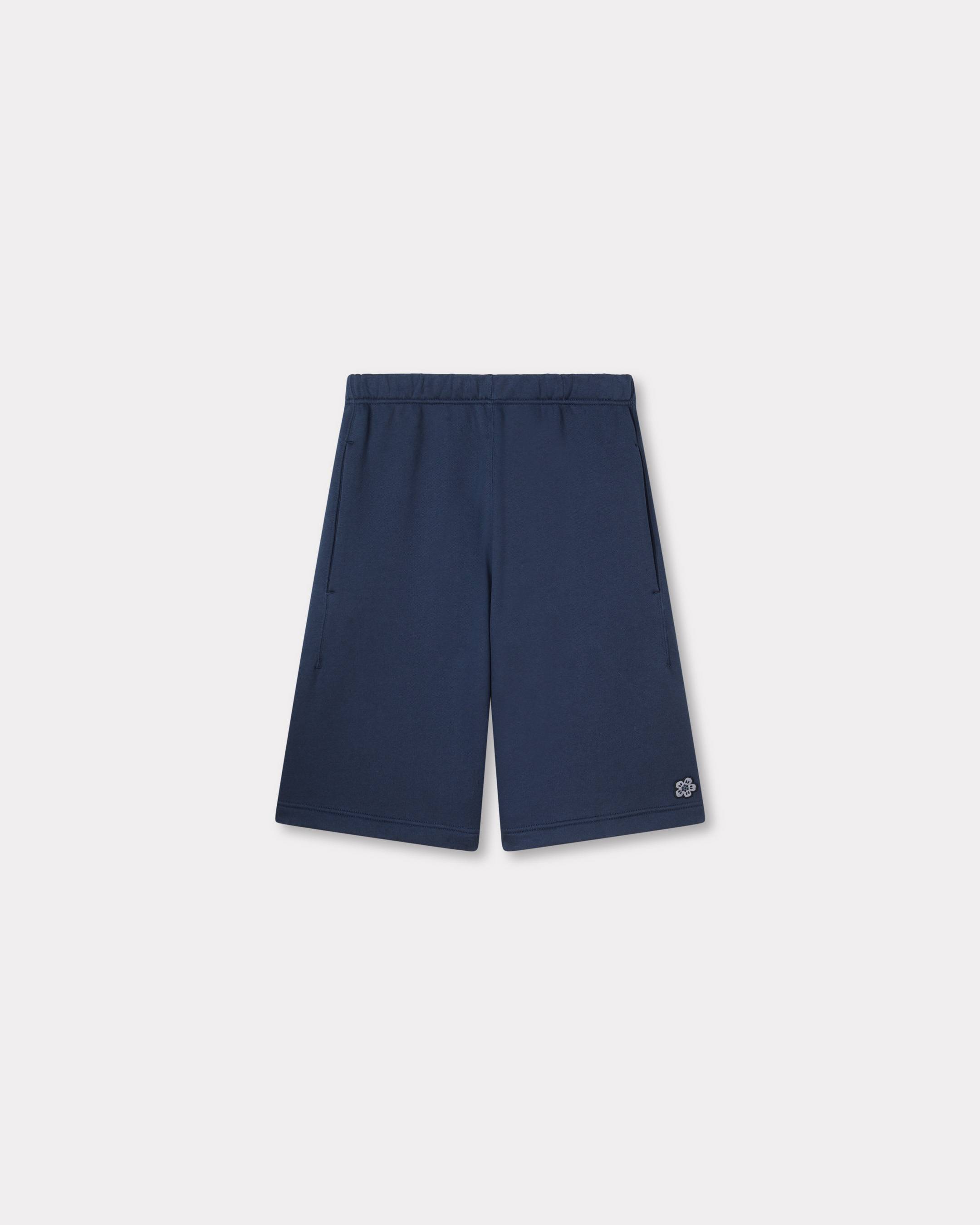 KENZO 'Boke Flower' Embroidered Shorts , Man, Navy Blue, Size L, Cotton