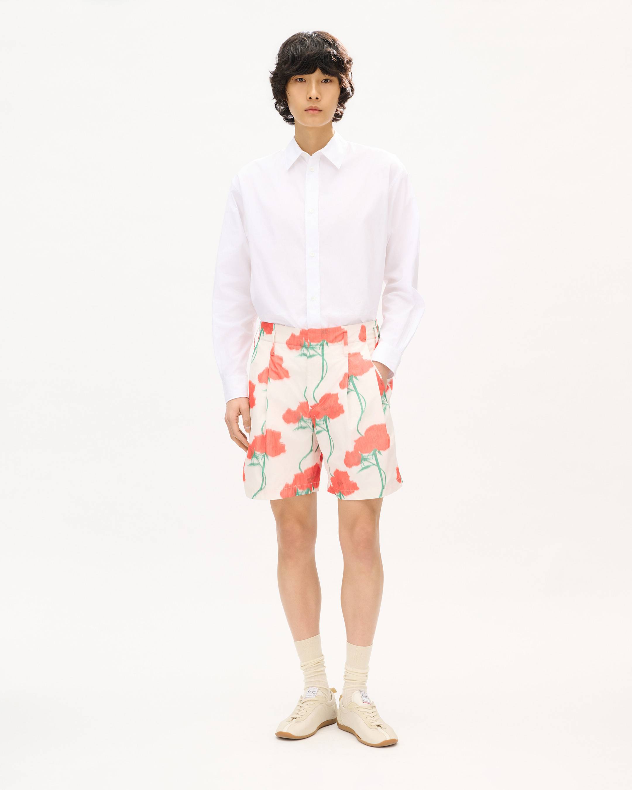 'KENZO Archive Rose' テーラード ショートパンツ イン テクニカル タフタ