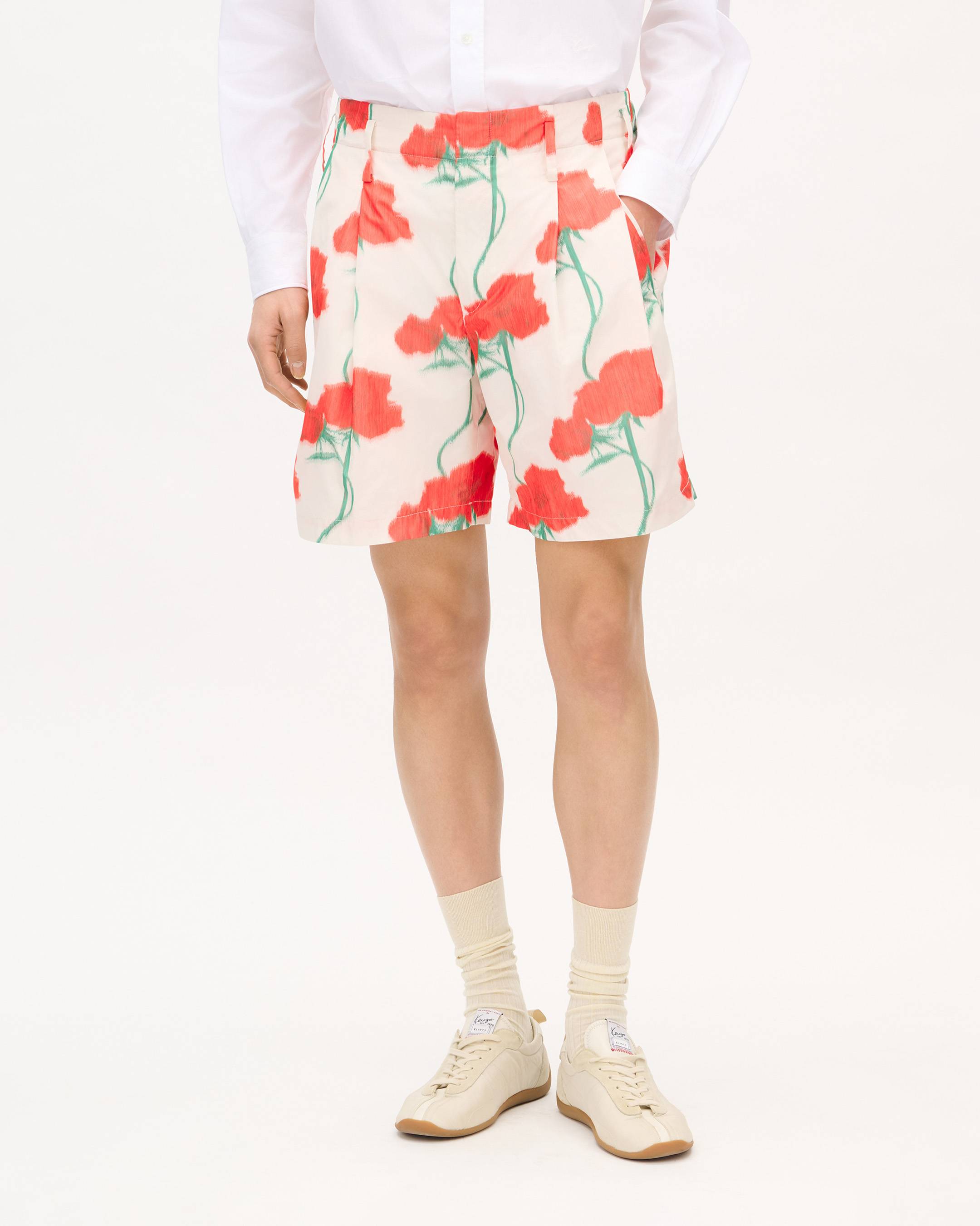 'KENZO Archive Rose' テーラード ショートパンツ イン テクニカル タフタ