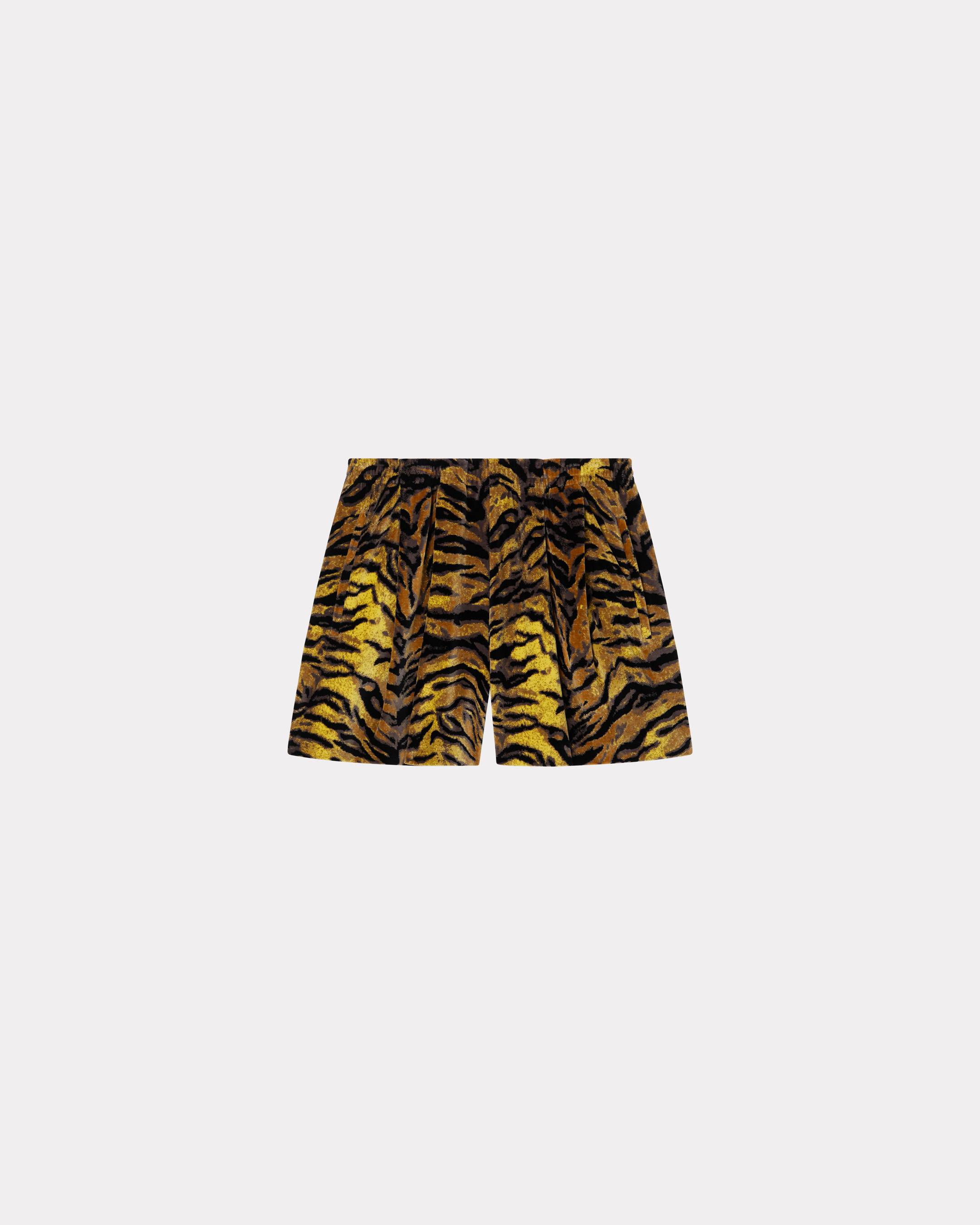 'KENZO Tiger' track shorts in velvet jacquard