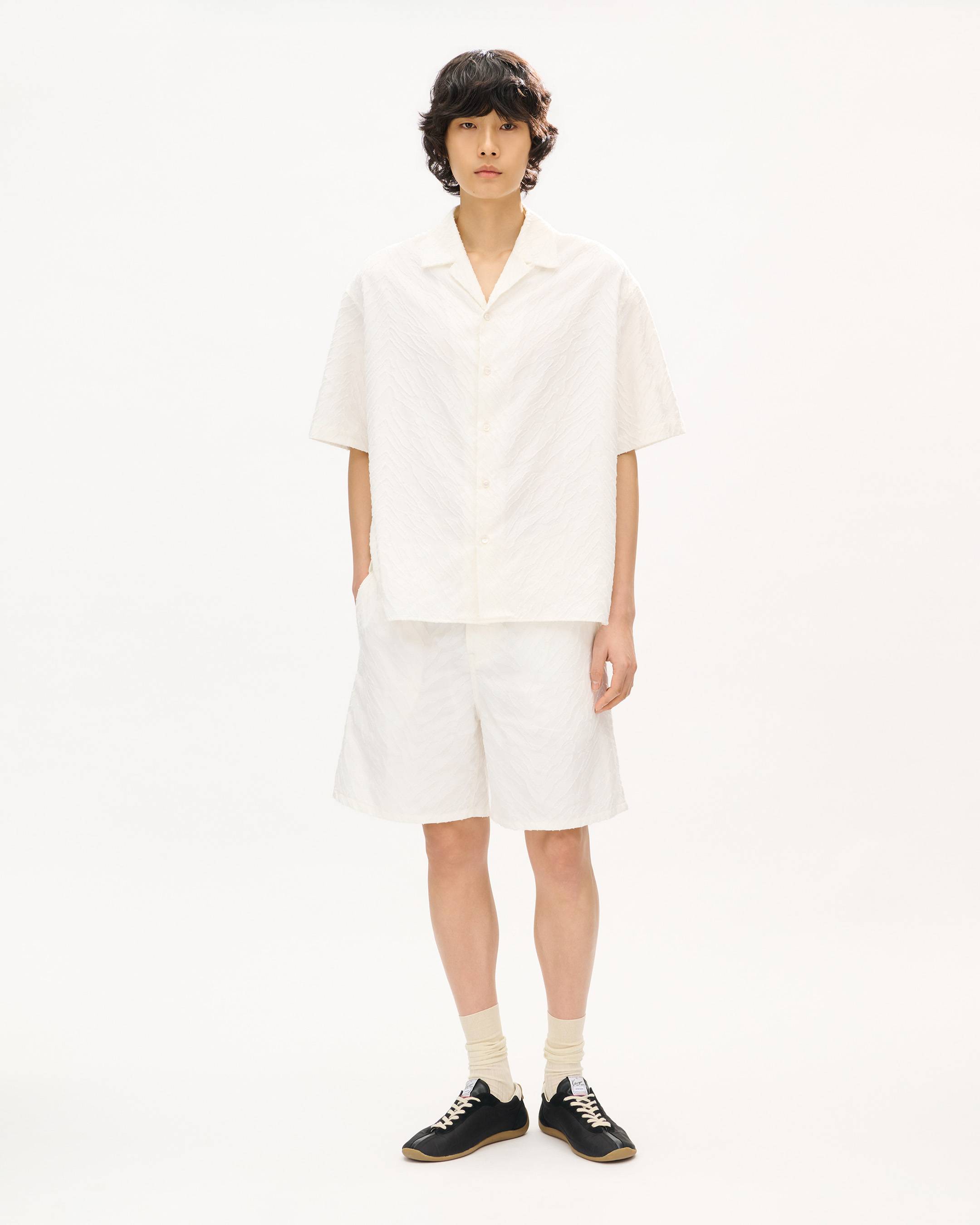 'KENZO Tiger' elasticated shorts in cotton jacquard