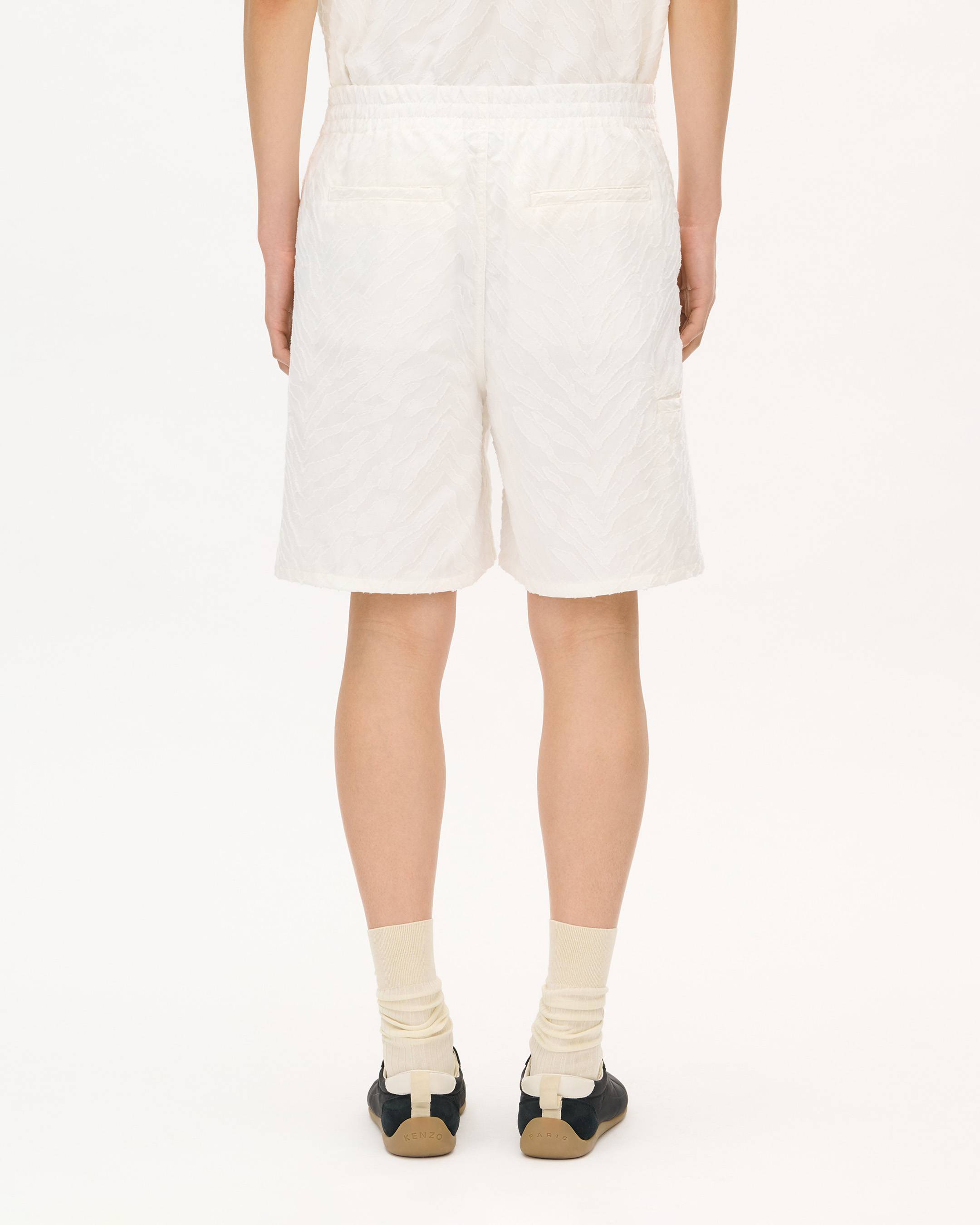 'KENZO Tiger' elasticated shorts in cotton jacquard