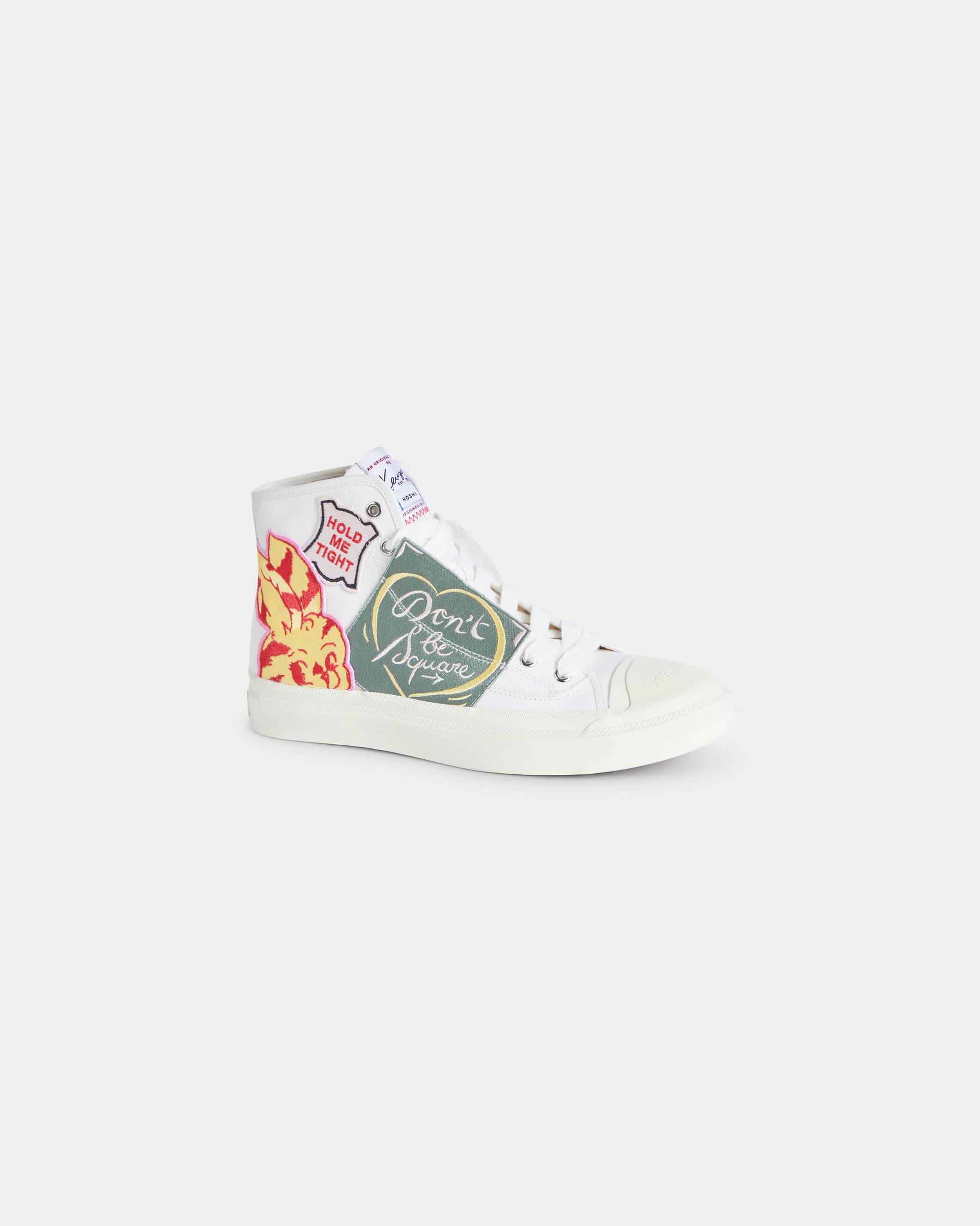 'KENZO Hoshi' high top sneakers in cotton canvas