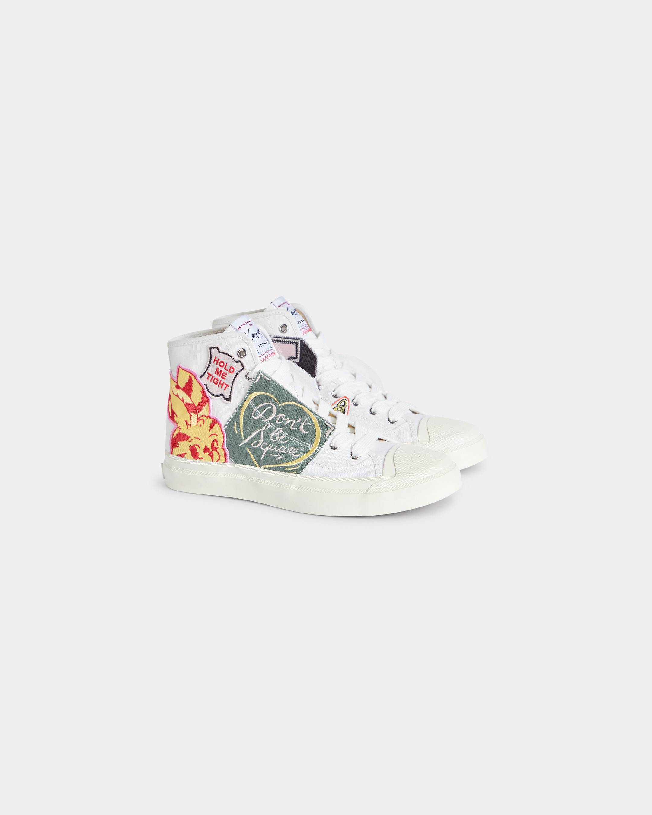 'KENZO Hoshi' high top sneakers in cotton canvas