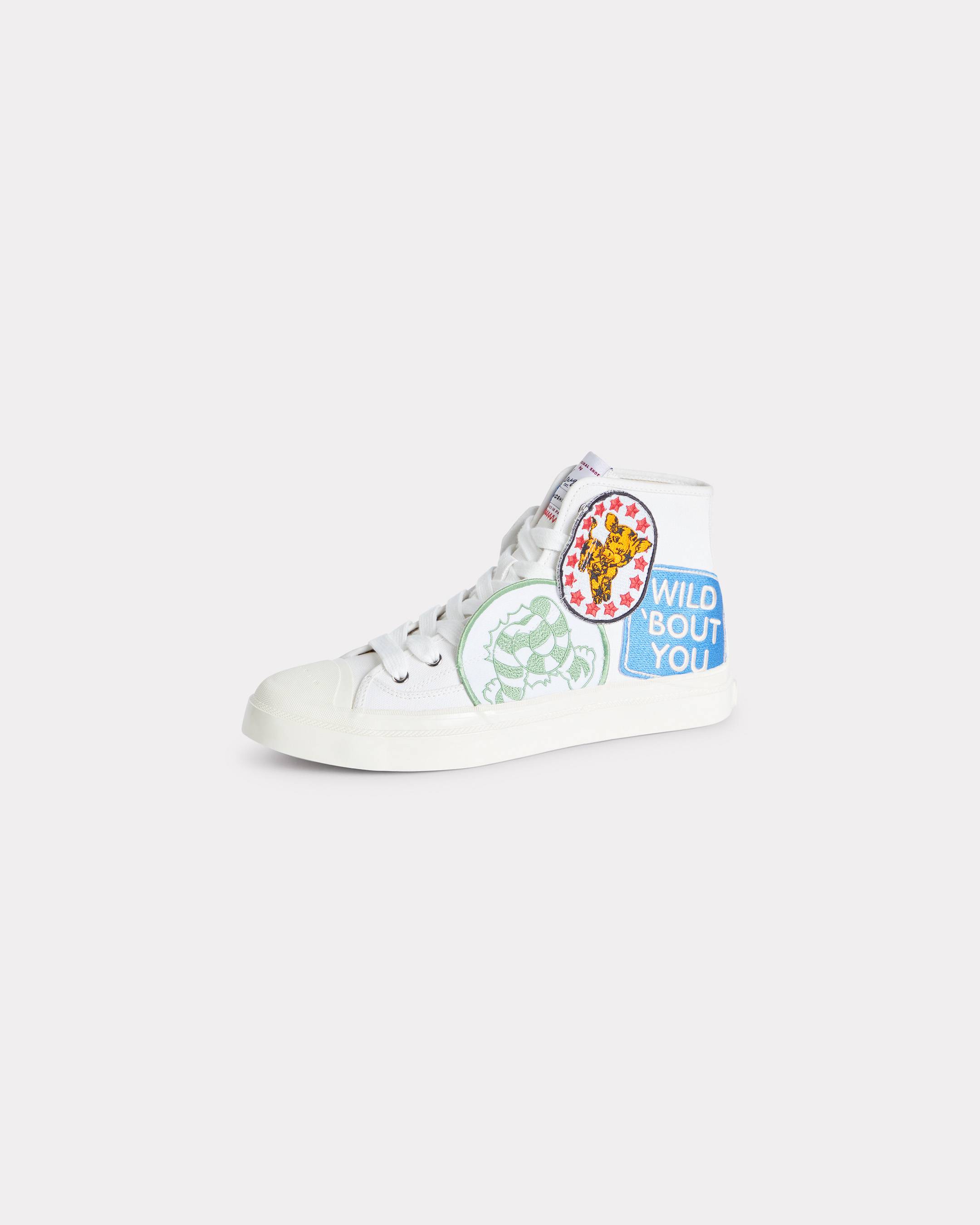 'KENZO Hoshi' high top sneakers in cotton canvas