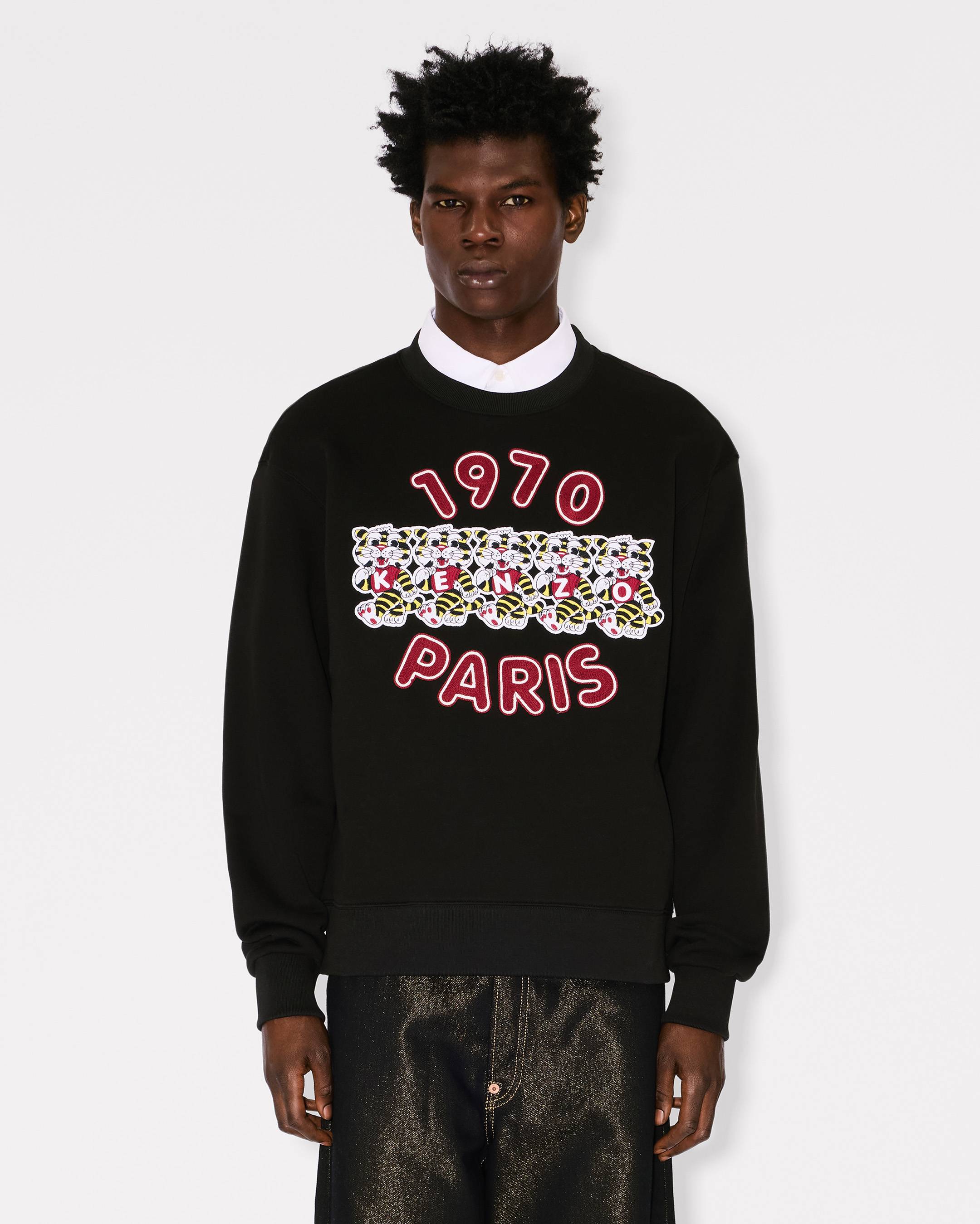 'KENZO Wild Tiger' embroidered sweatshirt in cotton