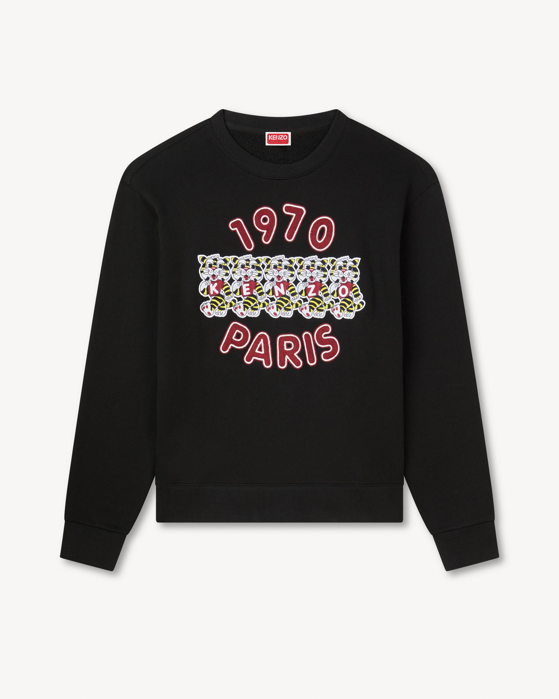 KENZO 'Kenzo Wild Tiger' Embroidered Sweatshirt In Cotton Black- Mens - Size M