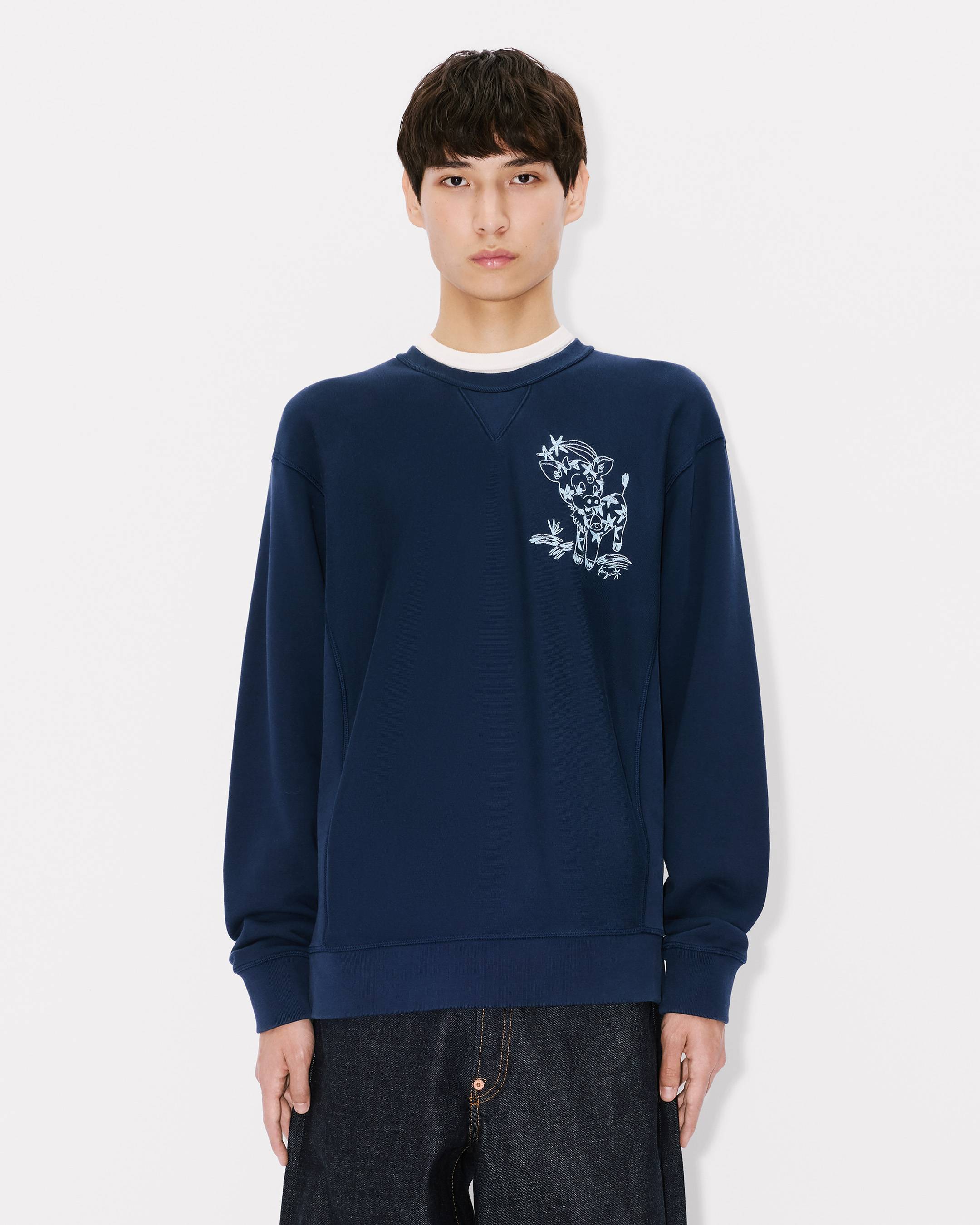 'KENZO Cartoon' embroidered outlined sweatshirt in cotton