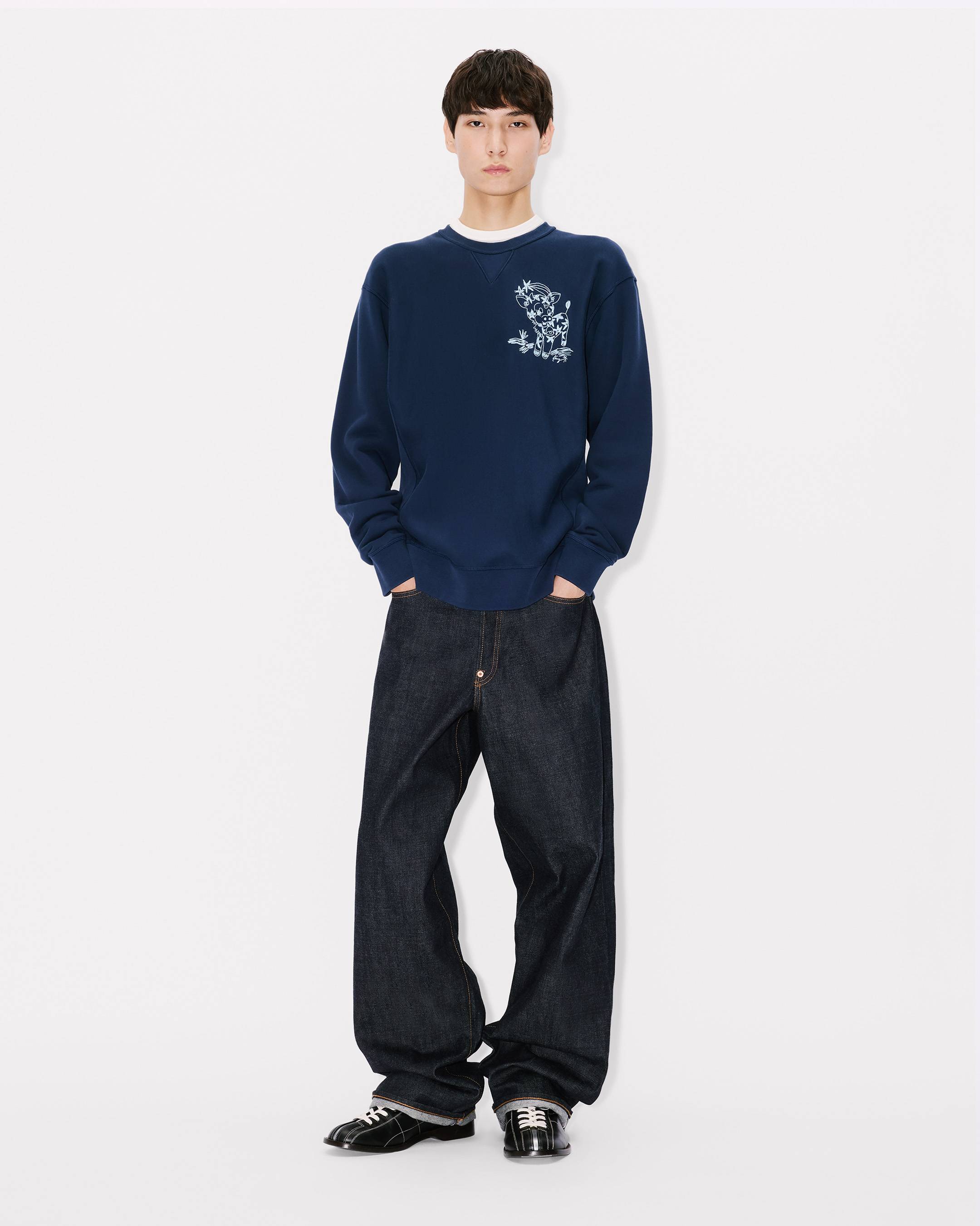 'KENZO Cartoon' embroidered outlined sweatshirt in cotton