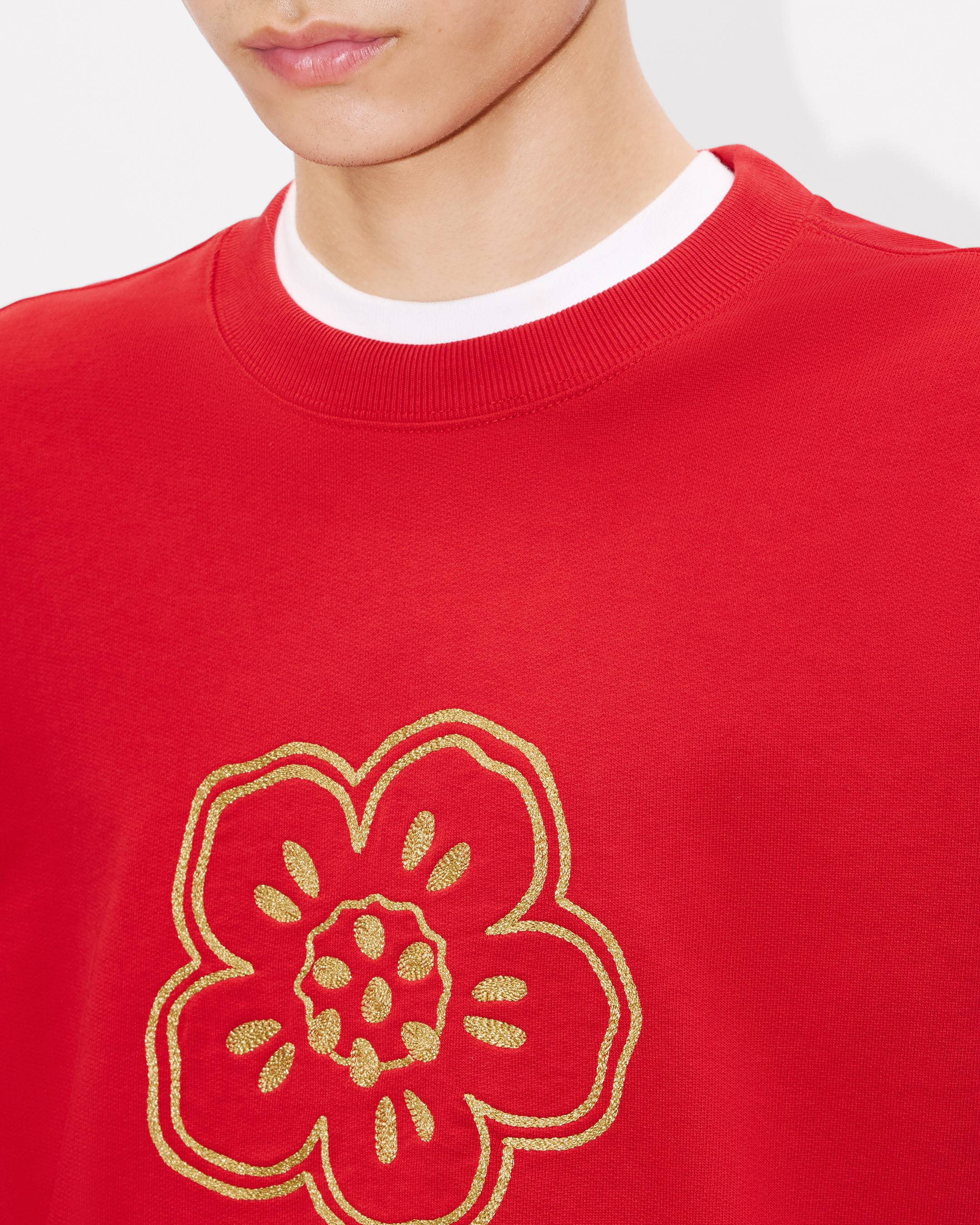 'Boke Flower' embroidered sweatshirt cotton