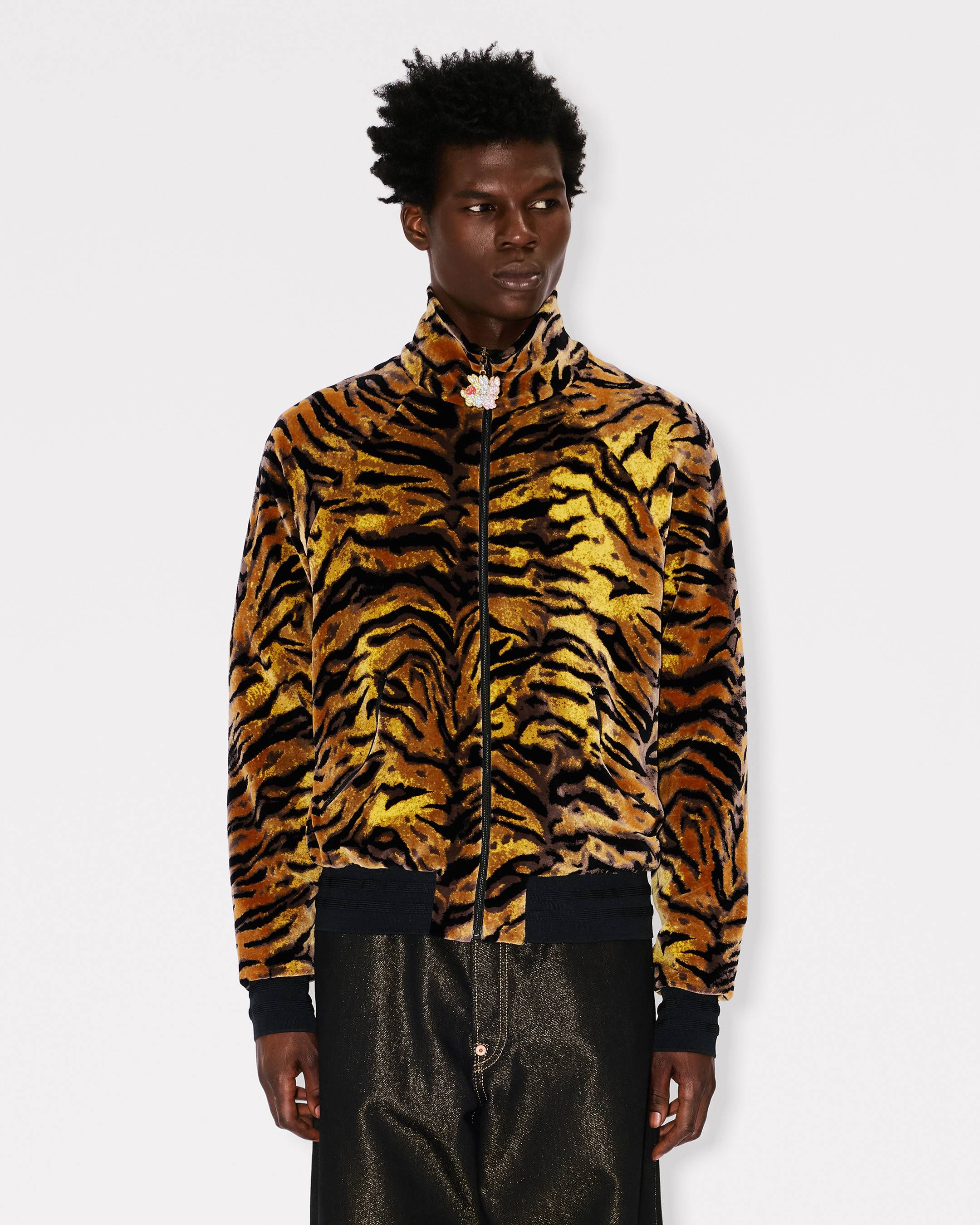 KENZO Tiger' トラック ジャケット イン ベルベット ジャカード