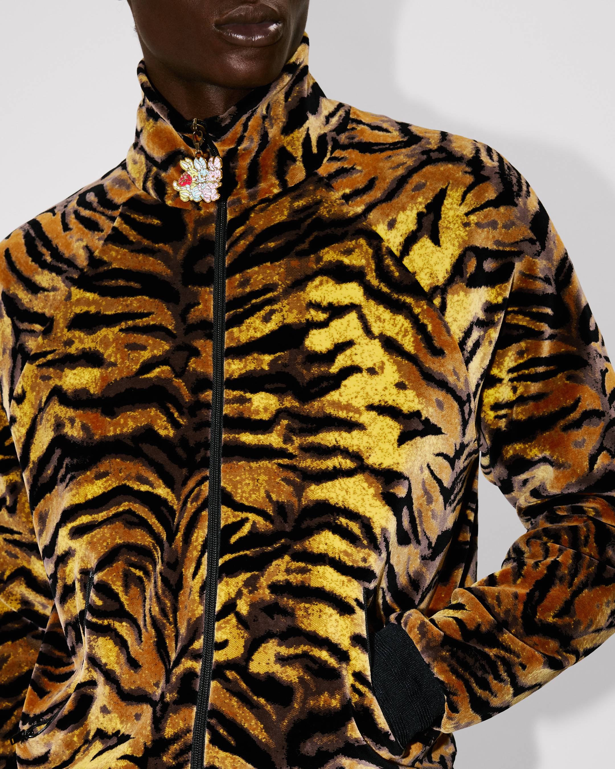 'KENZO Tiger' track jacket in velvet jacquard