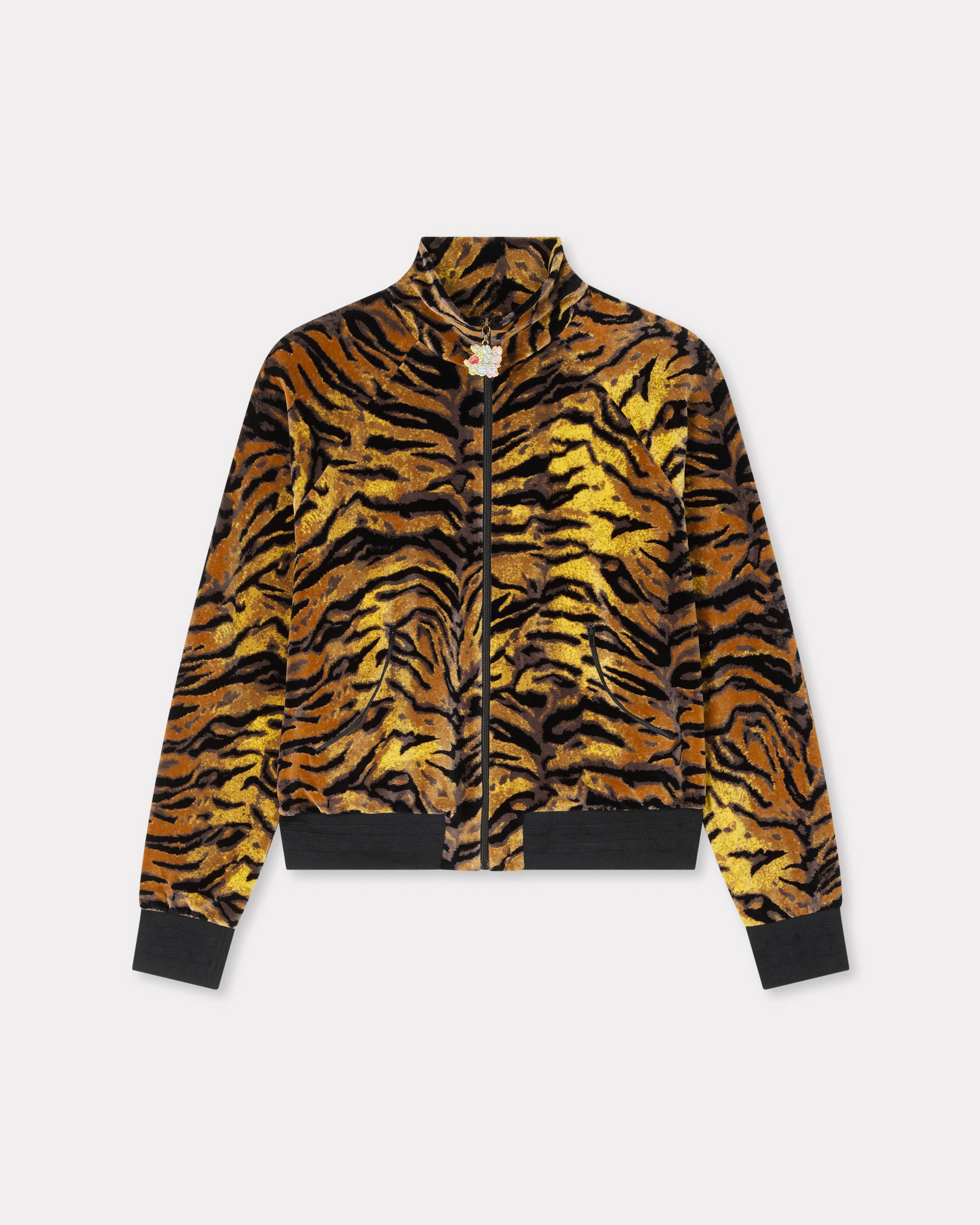'KENZO Tiger' track jacket in velvet jacquard