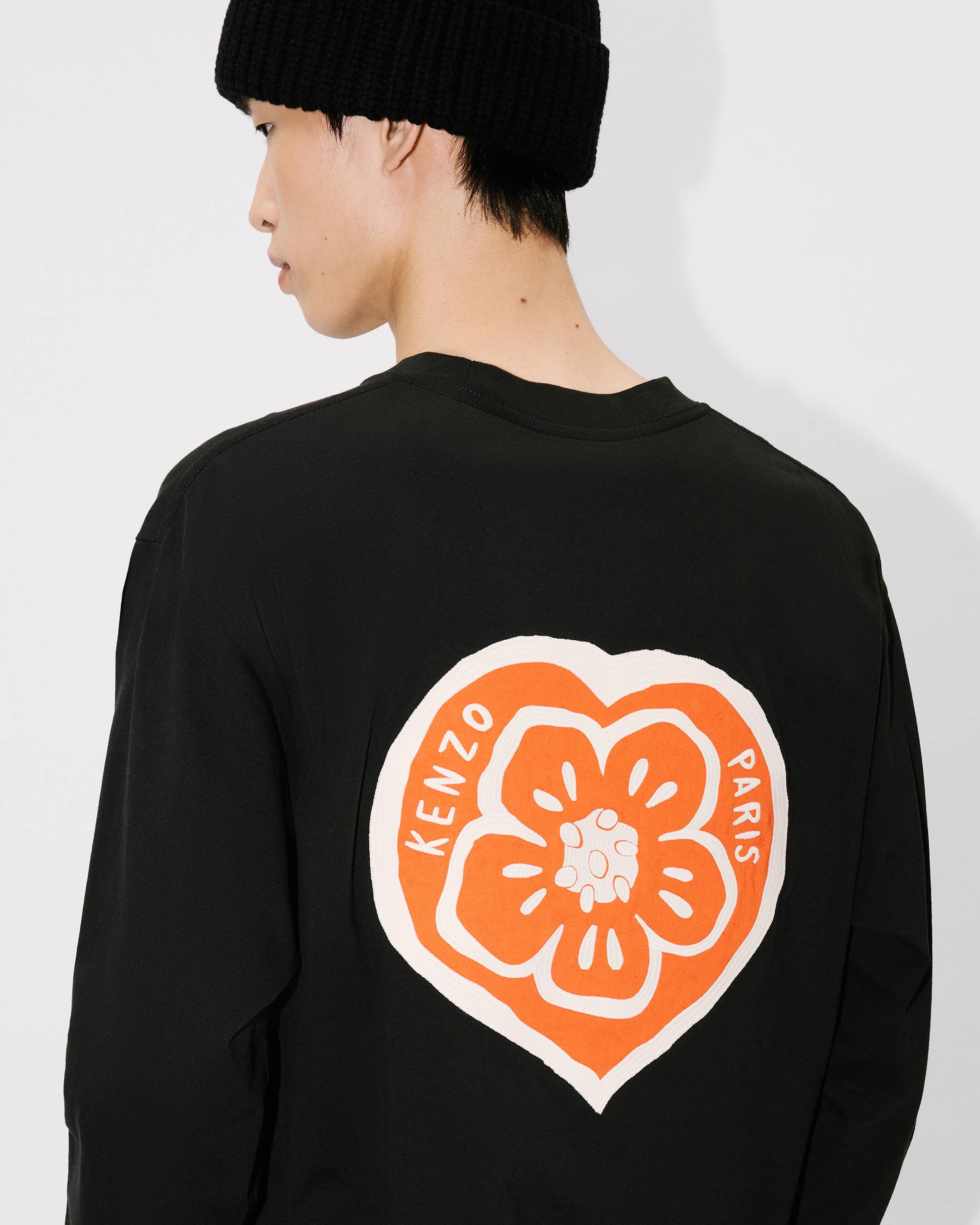 'KENZO Boke Heart' relax long sleeve T-shirt in cotton