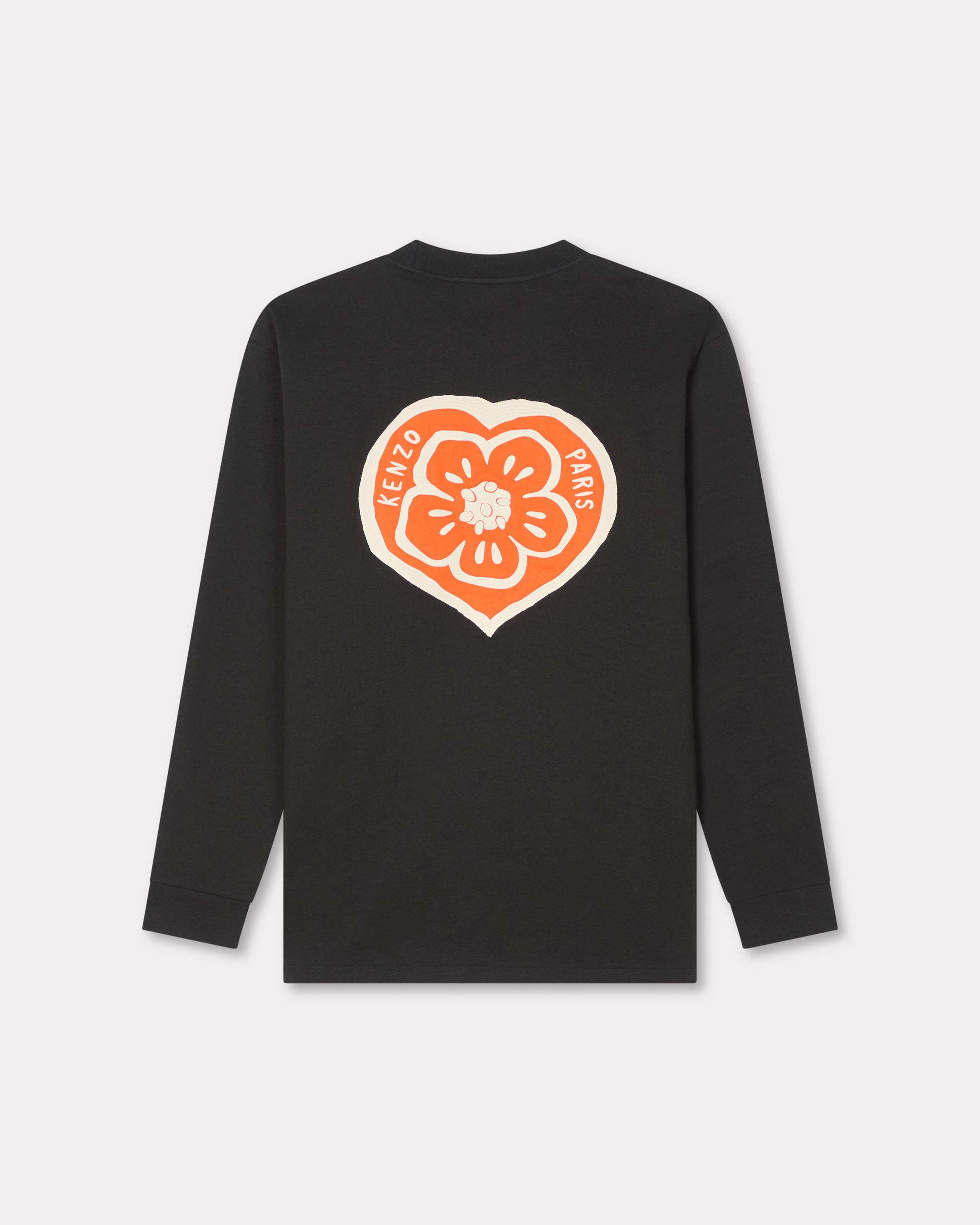 'KENZO Boke Heart' relax long sleeve T-shirt in cotton