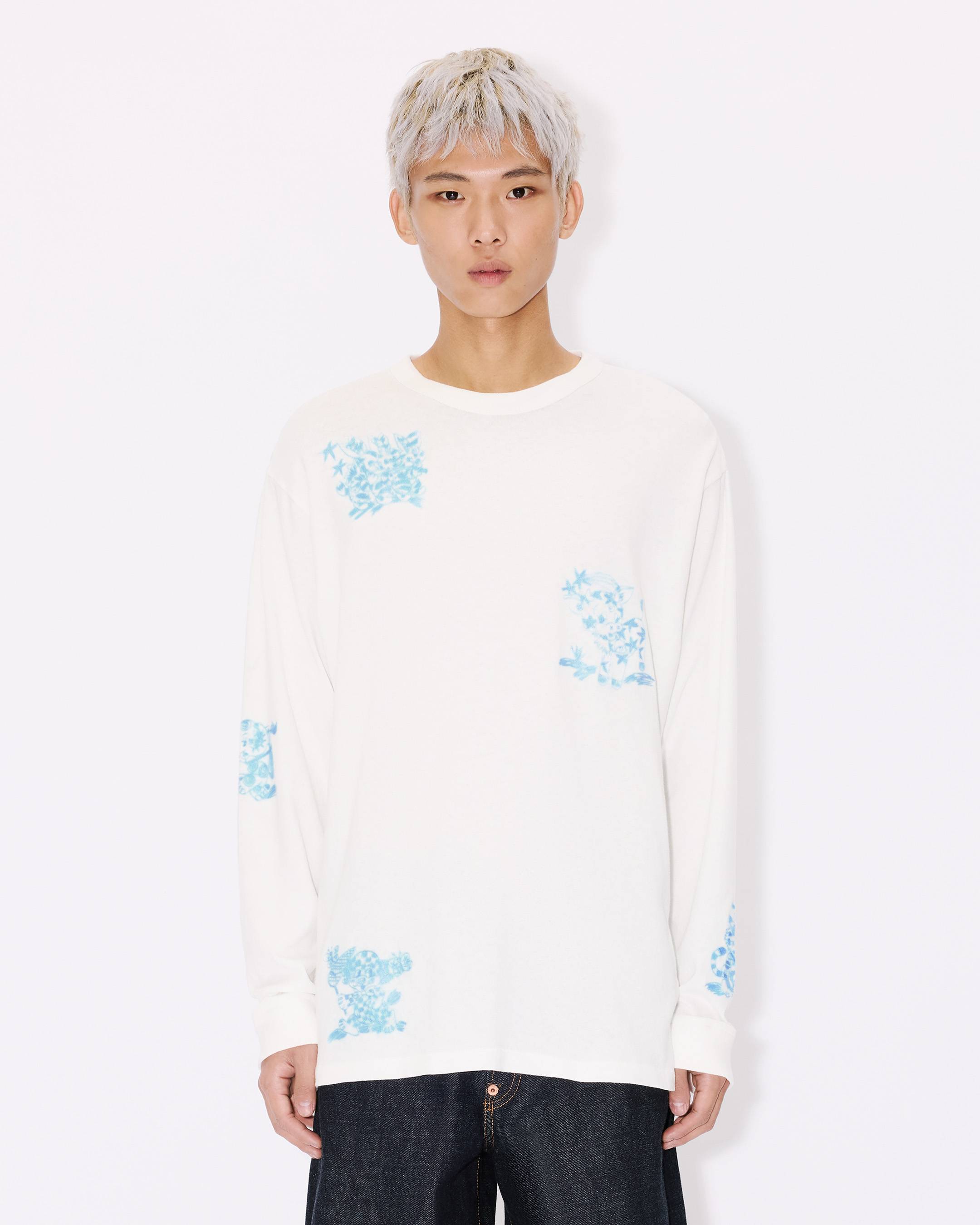 'KENZO Cartoon' outlined relax long sleeve T-shirt in cotton