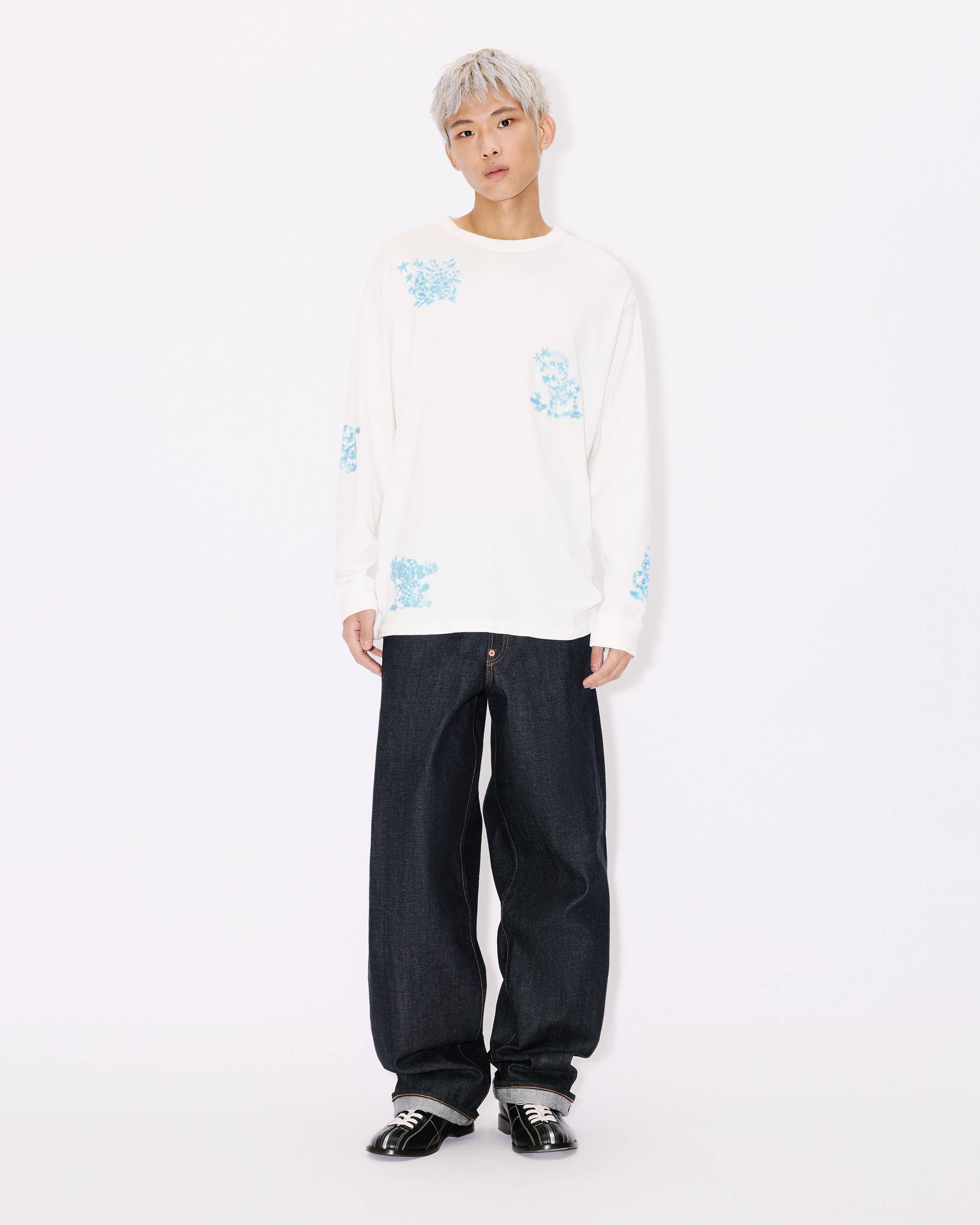 'KENZO Cartoon' outlined relax long sleeve T-shirt in cotton