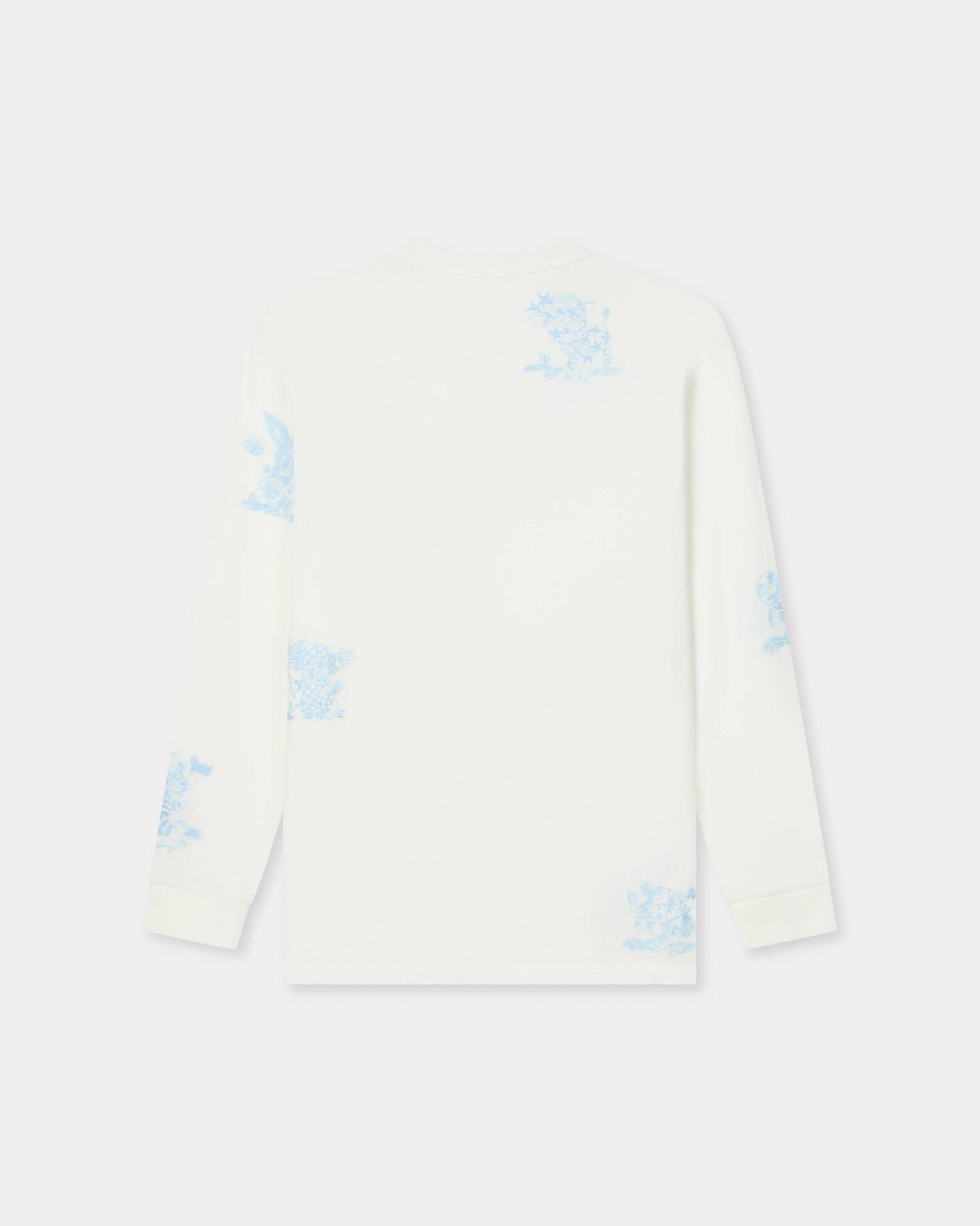 'KENZO Cartoon' outlined relax long sleeve T-shirt in cotton