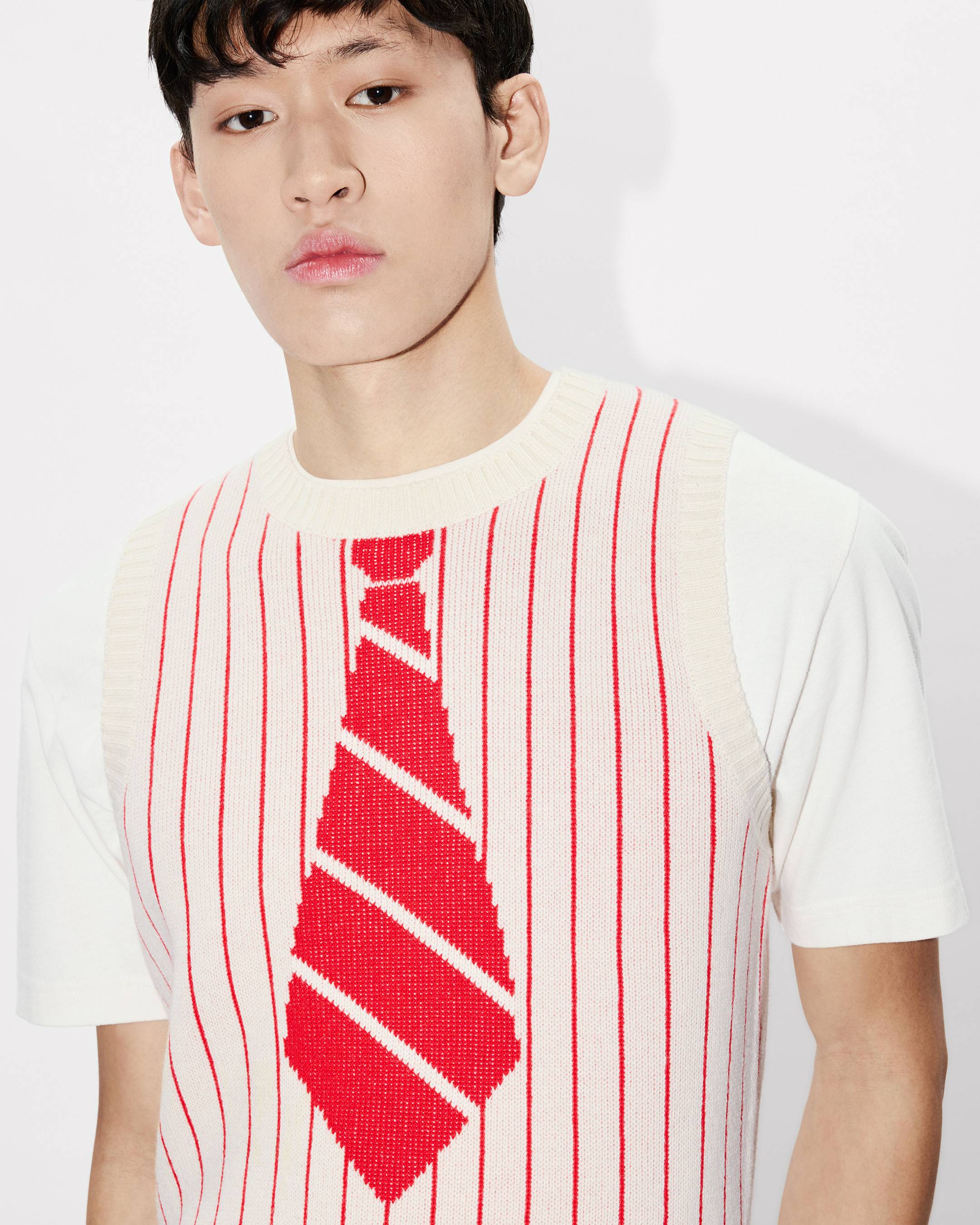 KENZO Trompe L'œil' vest in wool cotton | KENZO