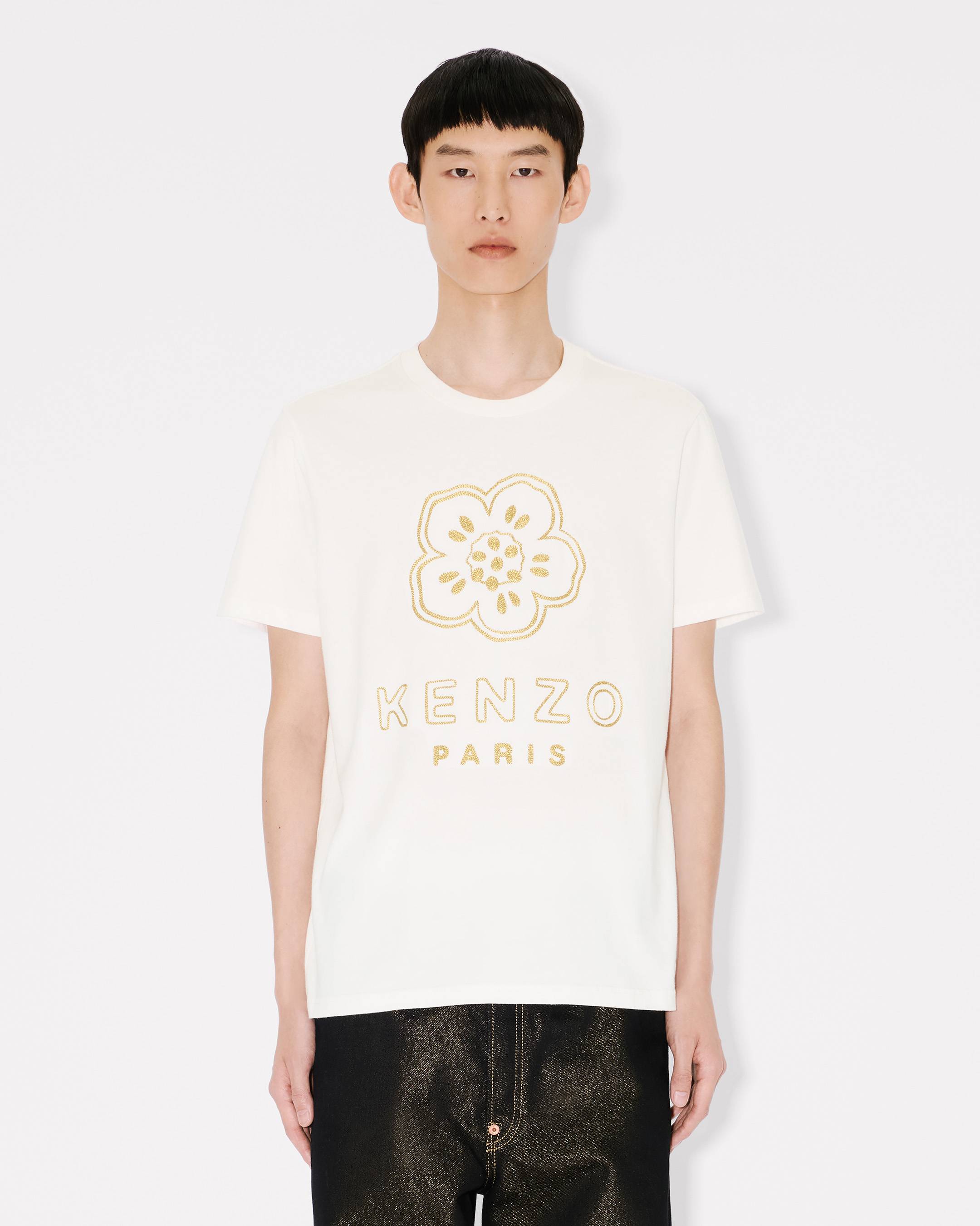 'Boke Flower' embroidered slim T-shirt in cotton