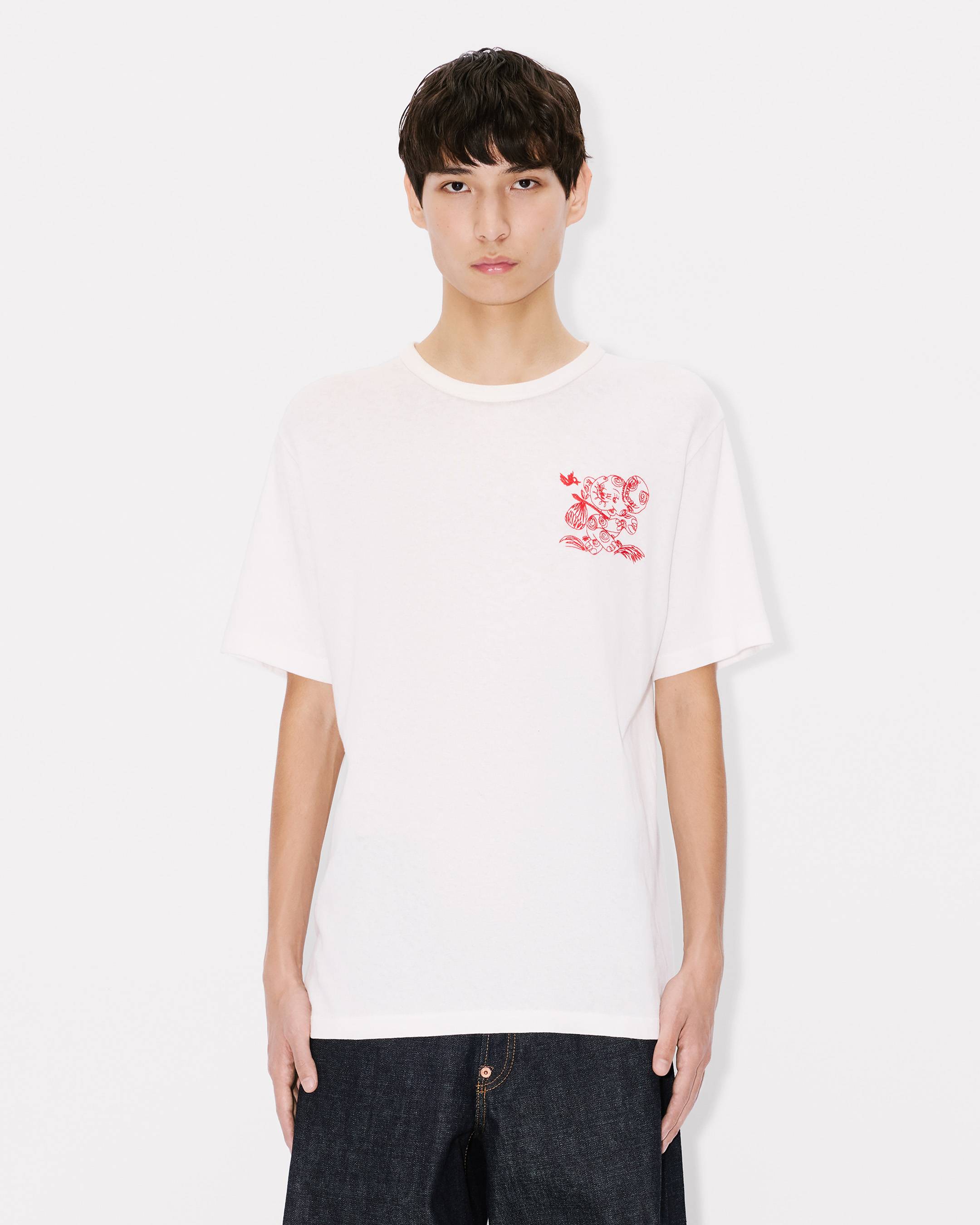 'KENZO Cartoon' embroidered outlined T-shirt in cotton