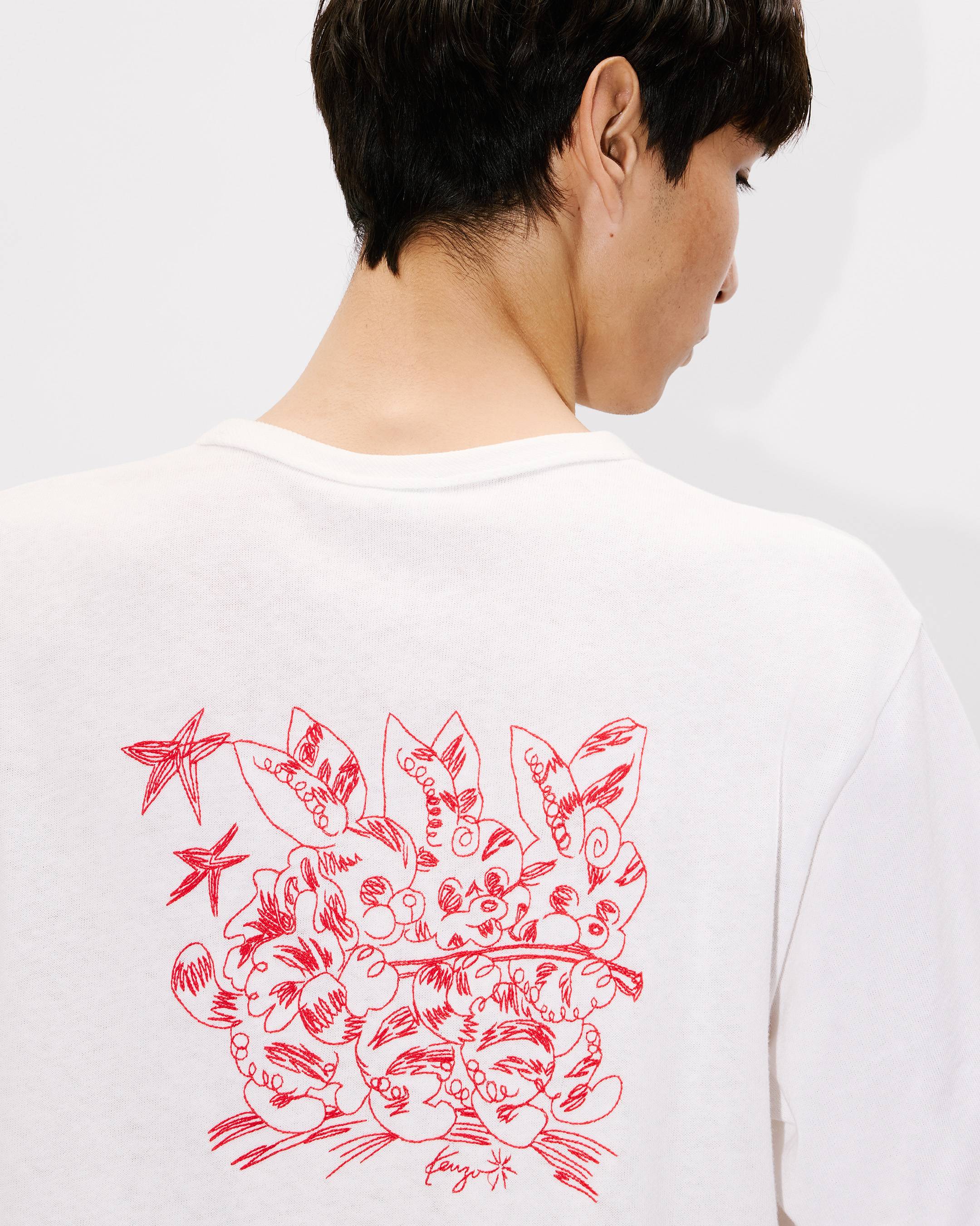'KENZO Cartoon' embroidered outlined T-shirt in cotton