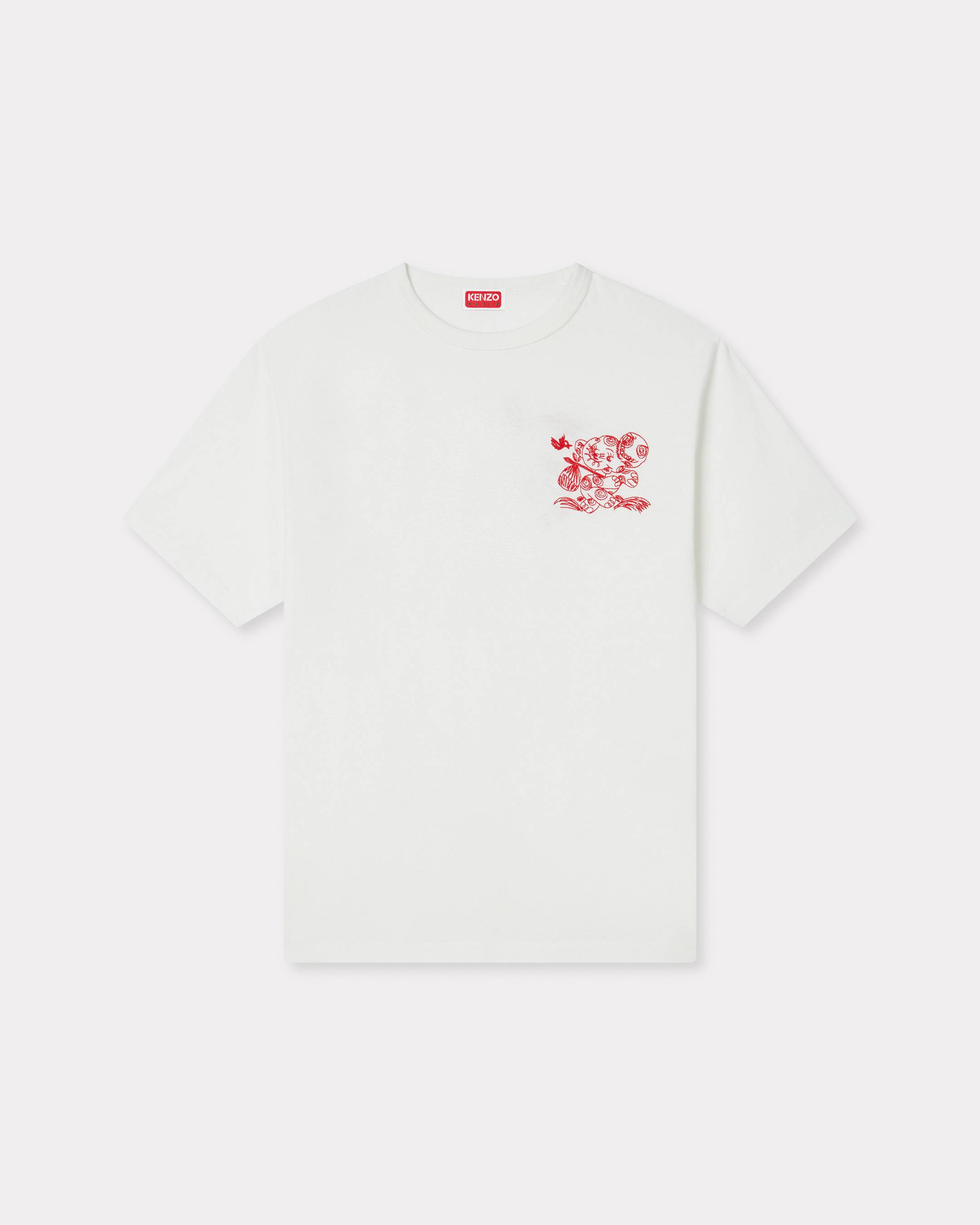 'KENZO Cartoon' embroidered outlined T-shirt in cotton