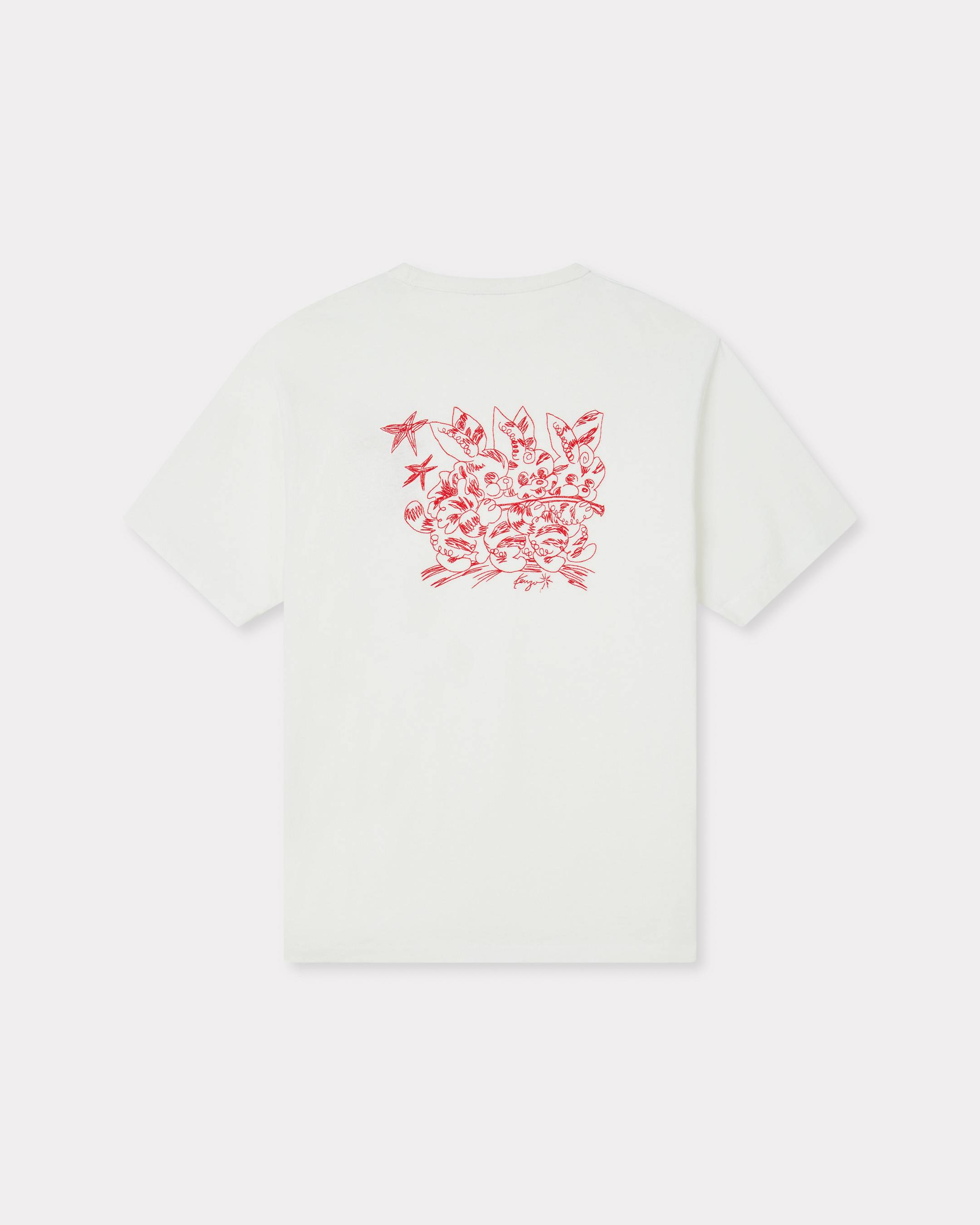 'KENZO Cartoon' embroidered outlined T-shirt in cotton