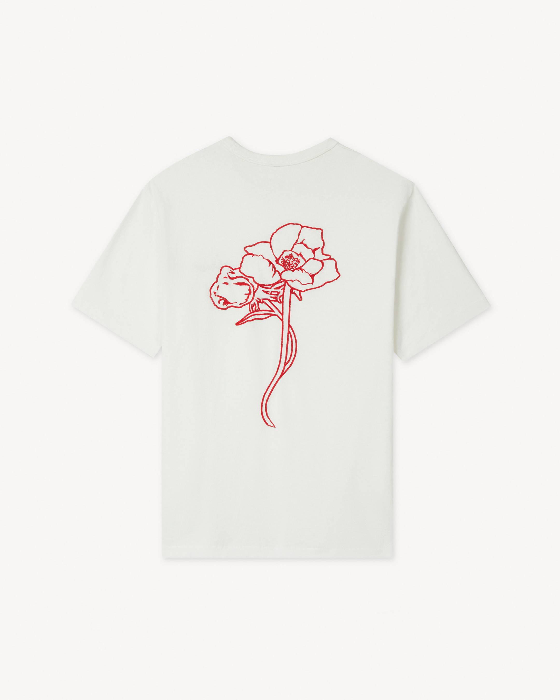 KENZO Archive Rose' embroidered outlined T-shirt in cotton | Men's