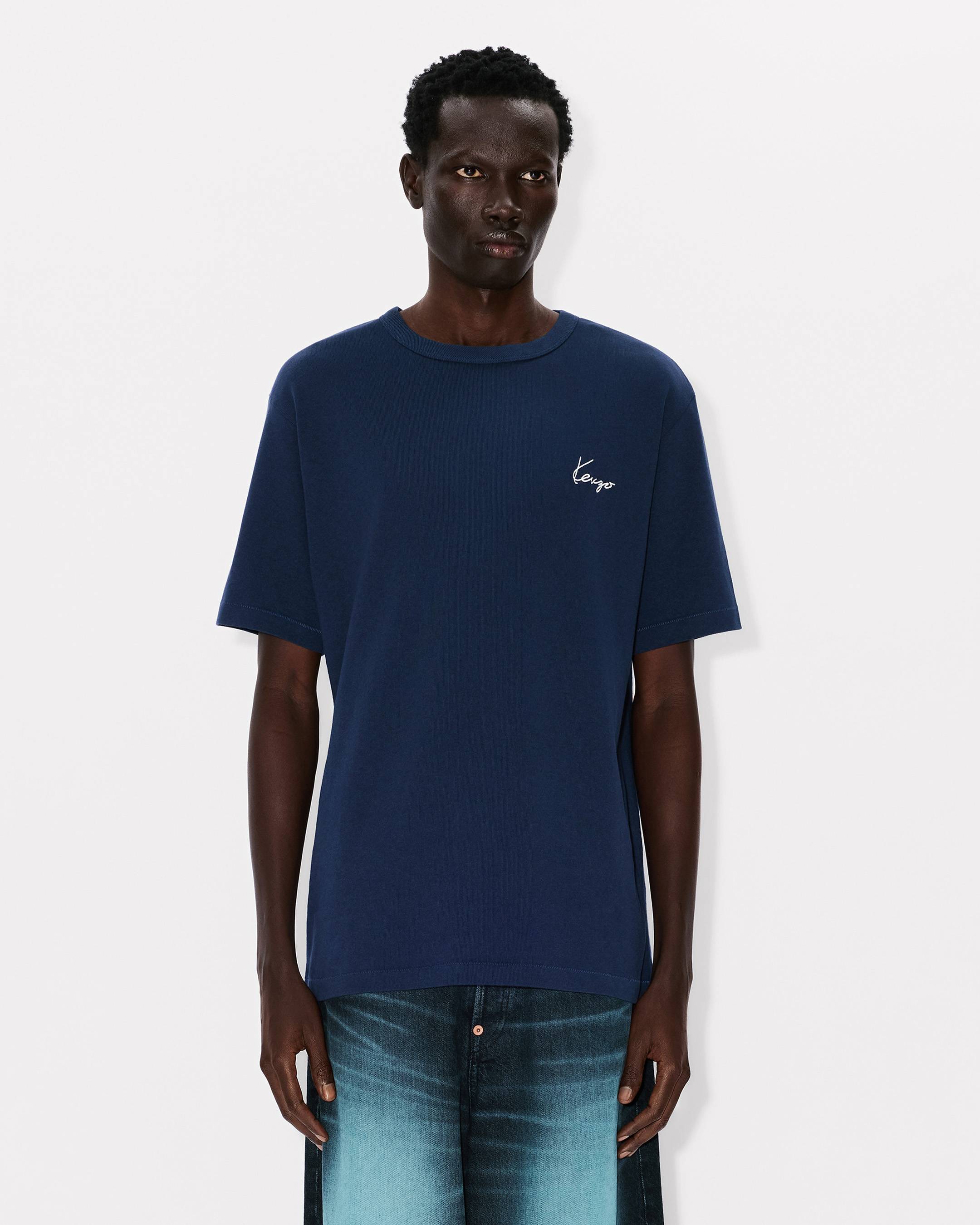 'KENZO Archive Rose' embroidered outlined T-shirt in cotton