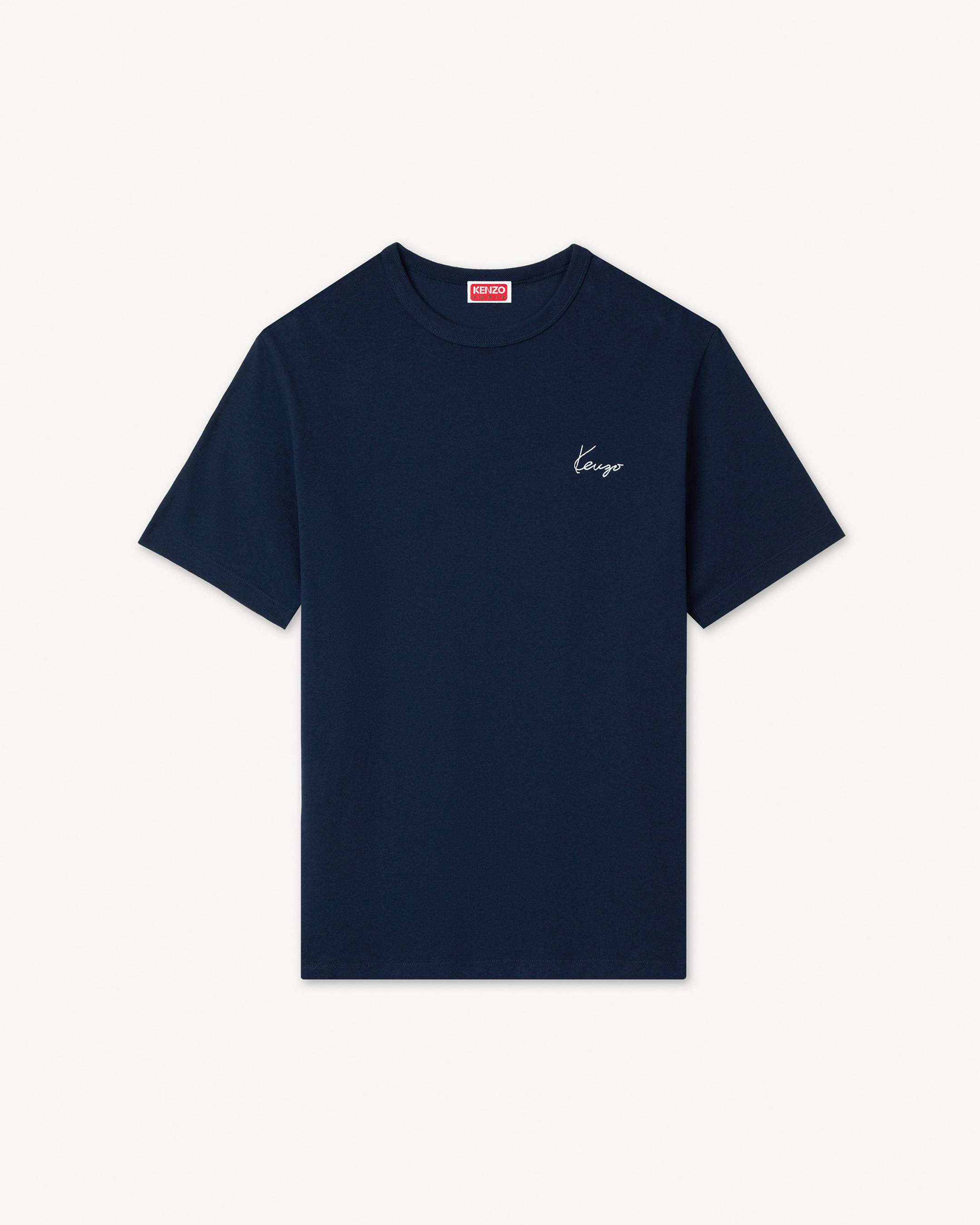 KENZO Archive Rose' embroidered outlined T-shirt in cotton | Men's