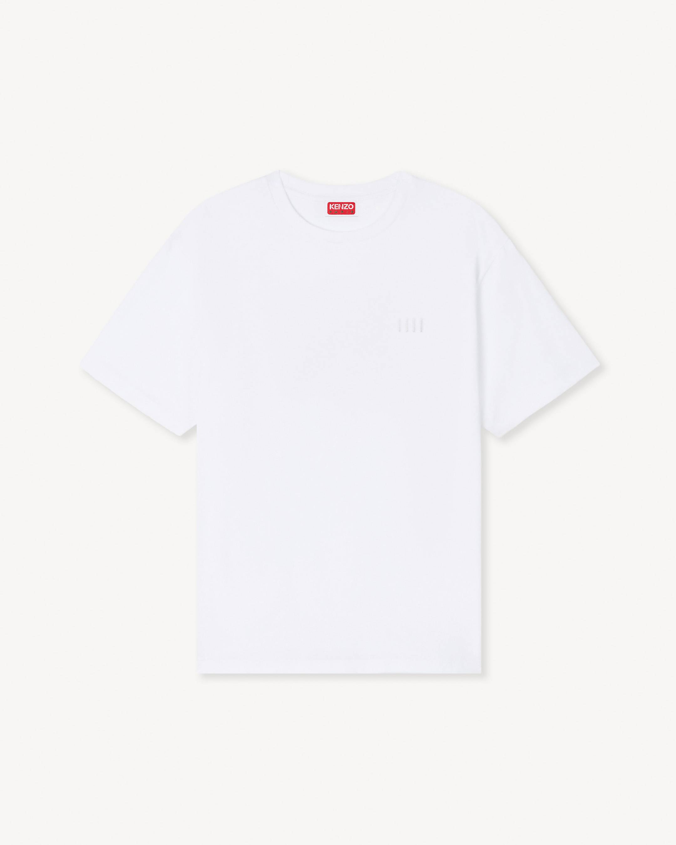 KENZO Camiseta De Algodón Oversize Bordada 'Boke Flower 2.0', Hombre, Blanco, Xs