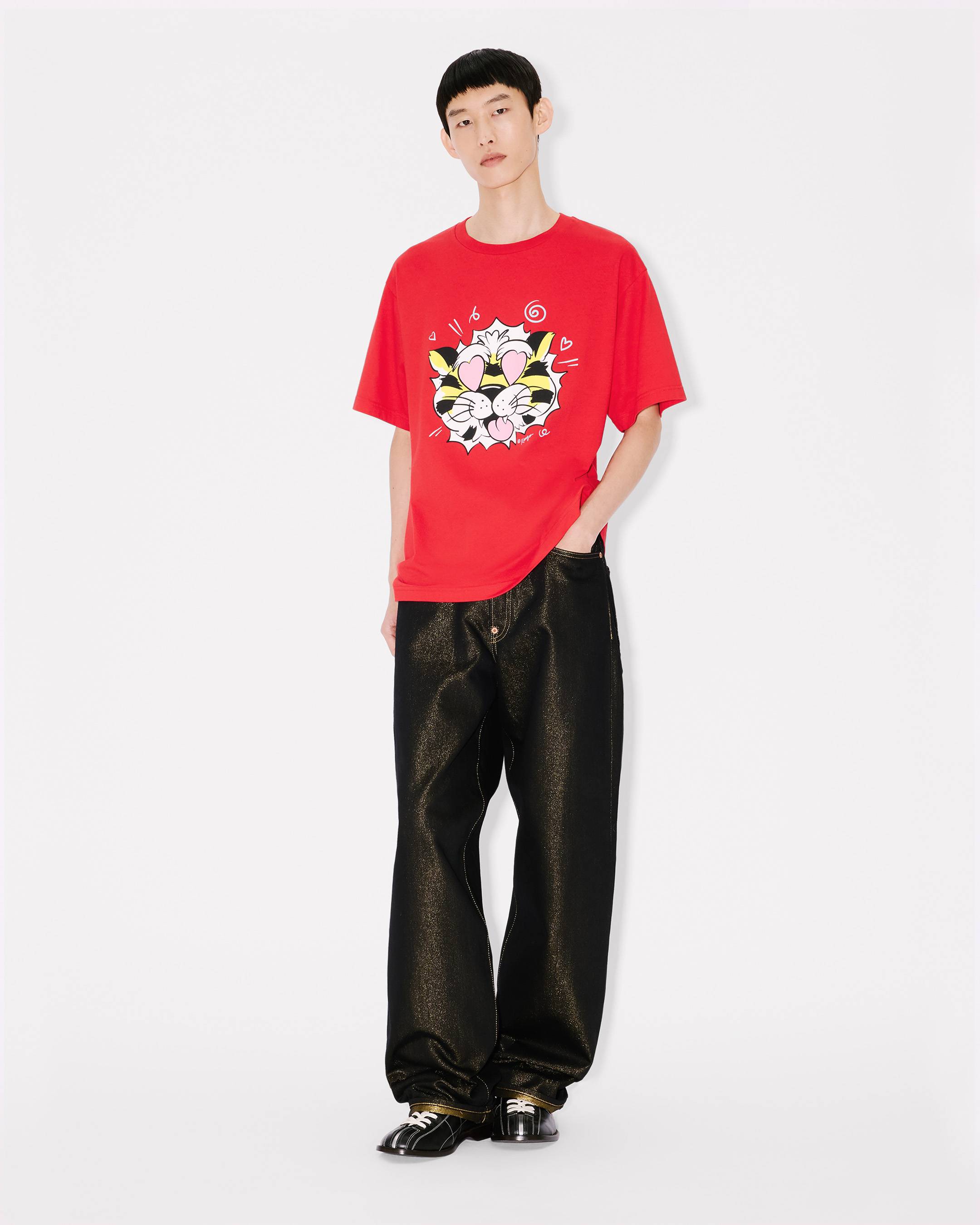 KENZO Wild Tiger' oversized T-shirt in cotton | Men's | KENZO