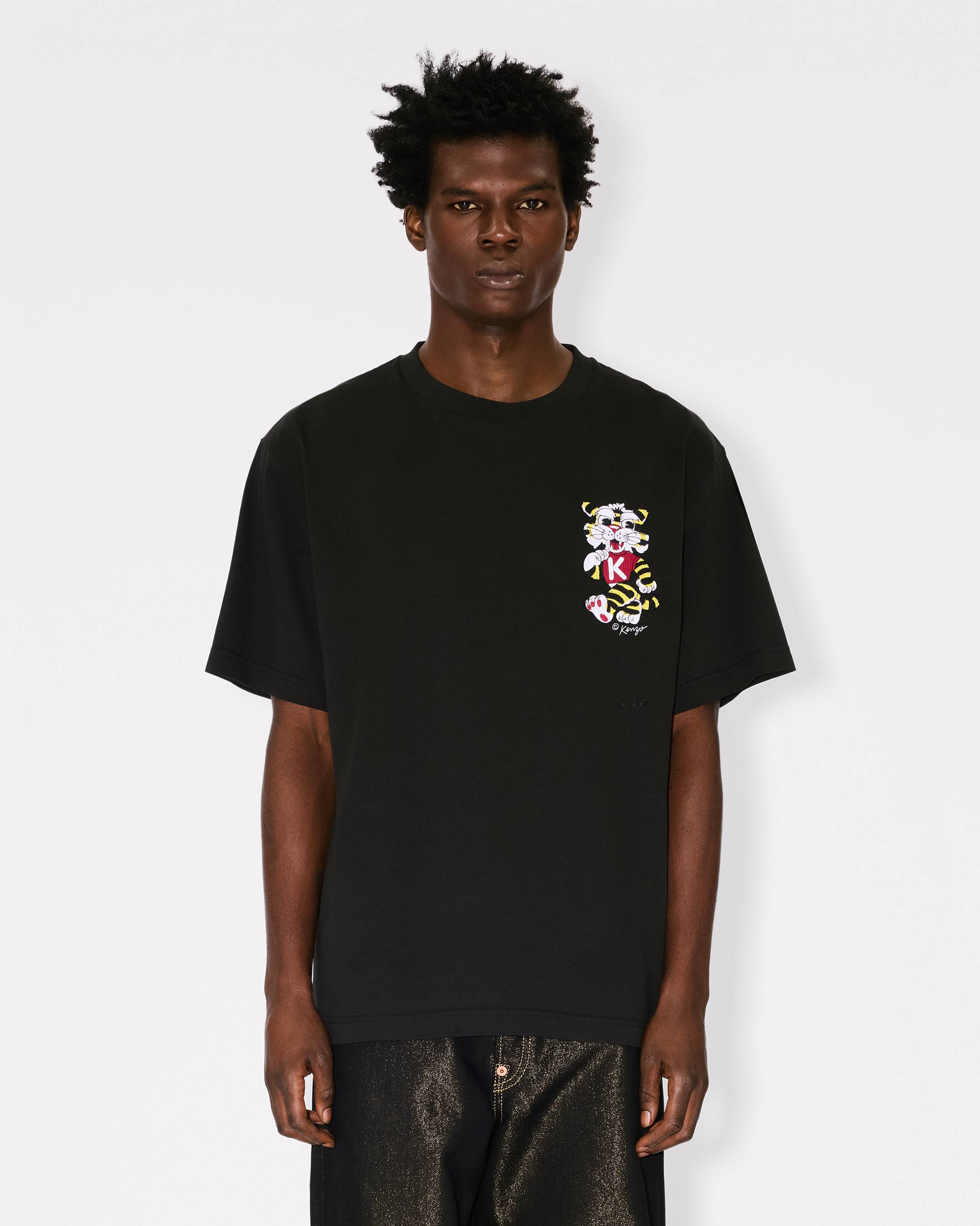 'KENZO Wild Tiger' embroidered oversized T-shirt cotton