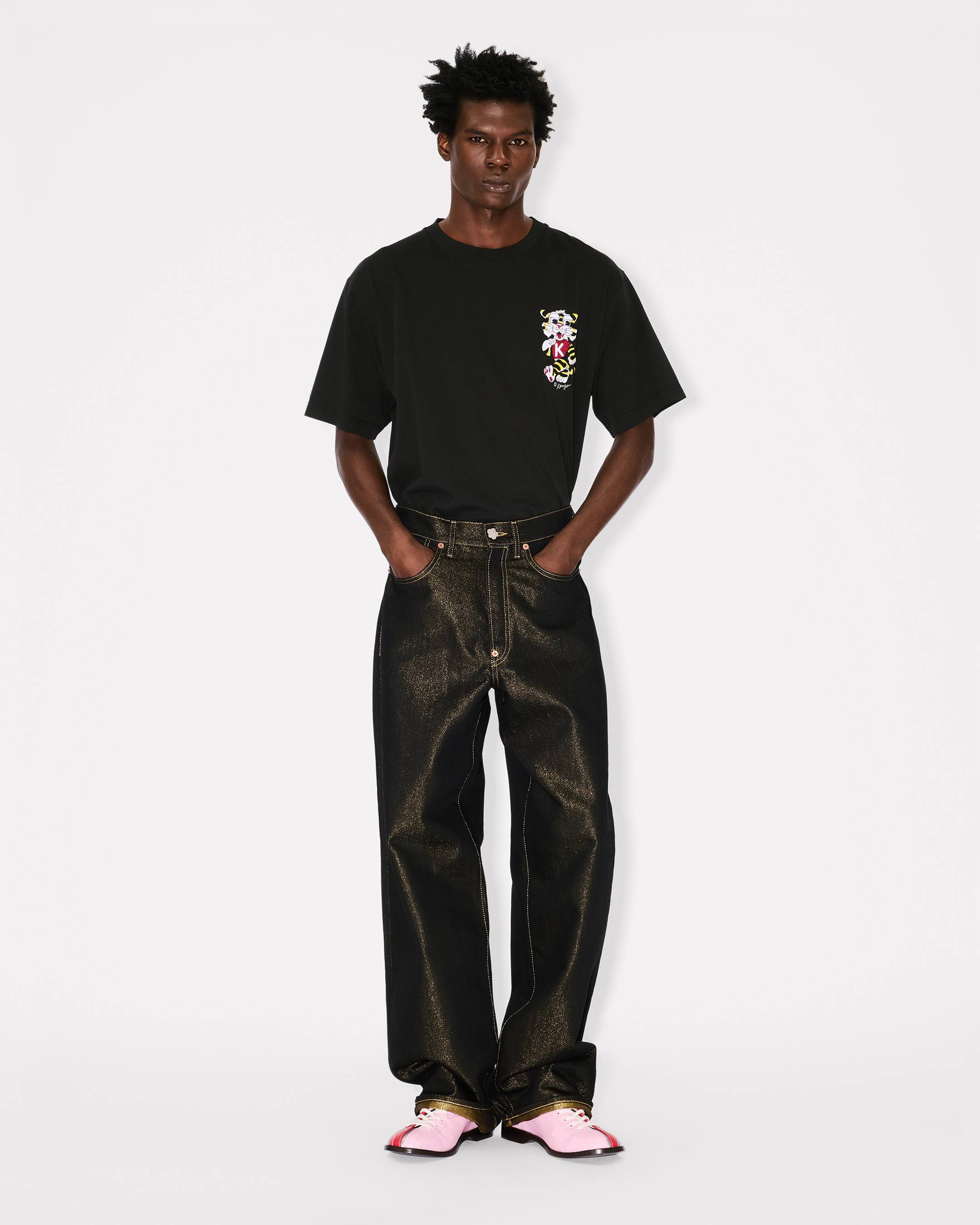 'KENZO Wild Tiger' embroidered oversized T-shirt in cotton