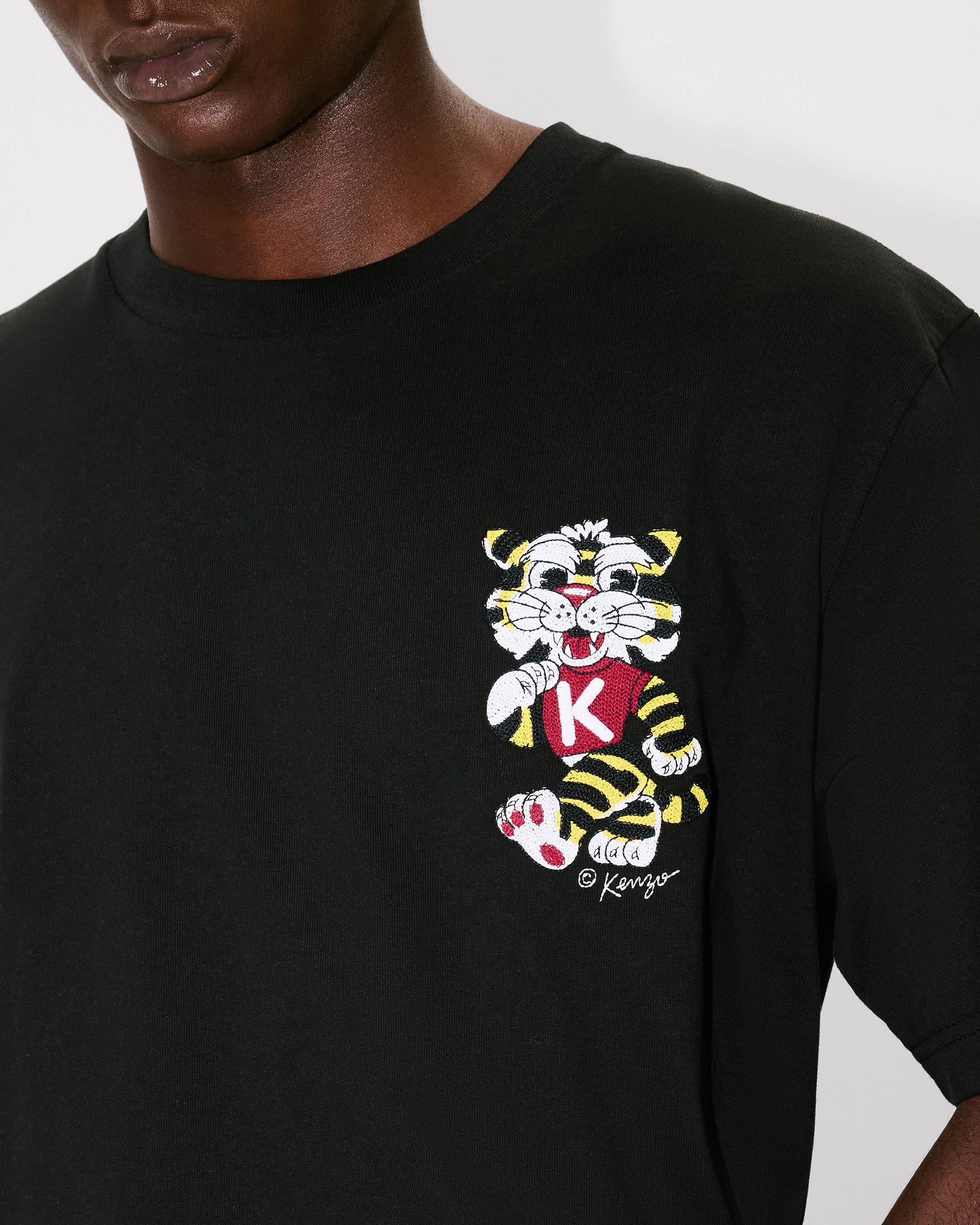 'KENZO Wild Tiger' embroidered oversized T-shirt in cotton