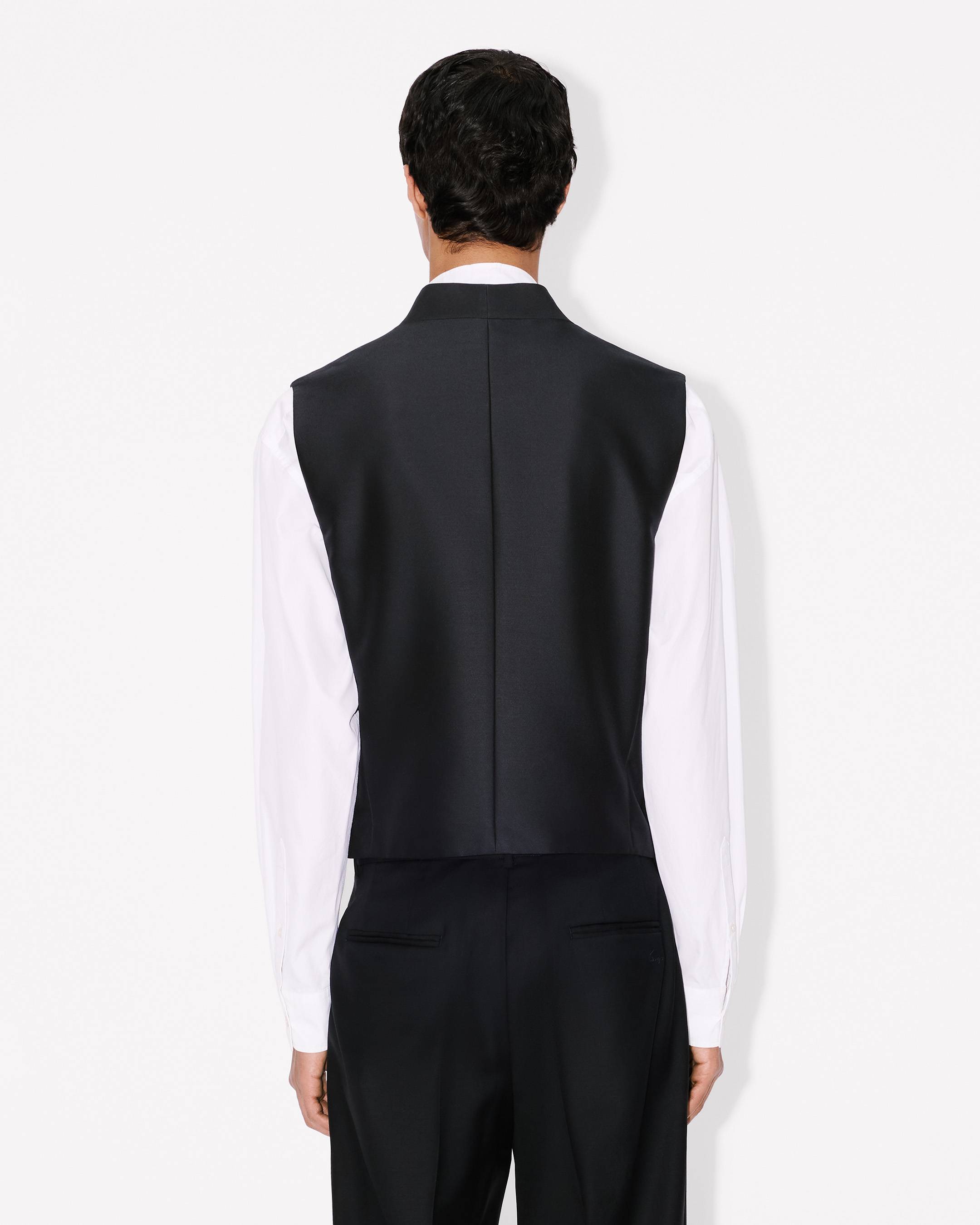 Kimono gilet in virgin wool and silk