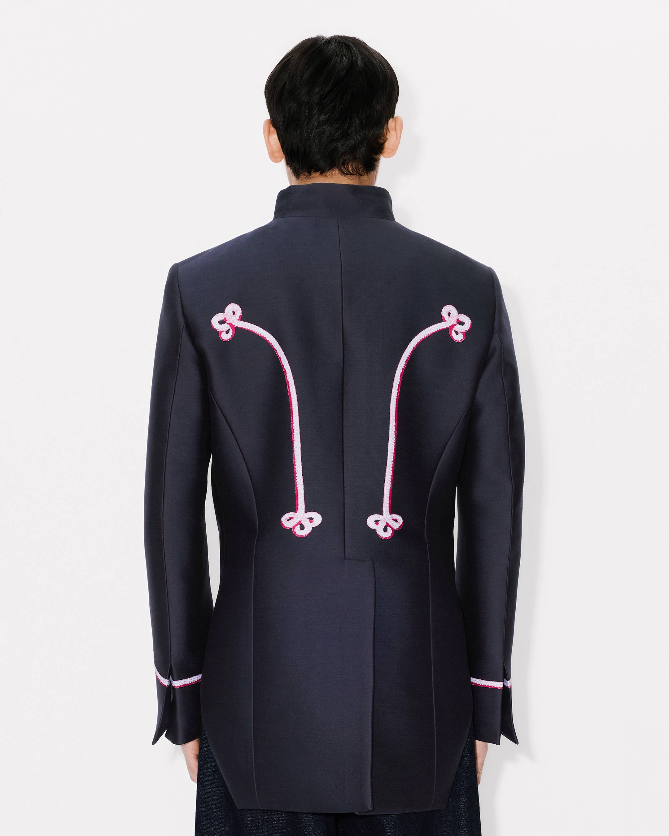 'KENZO Trompe L'&oelig;il' jacquard tailcoat in wool cotton