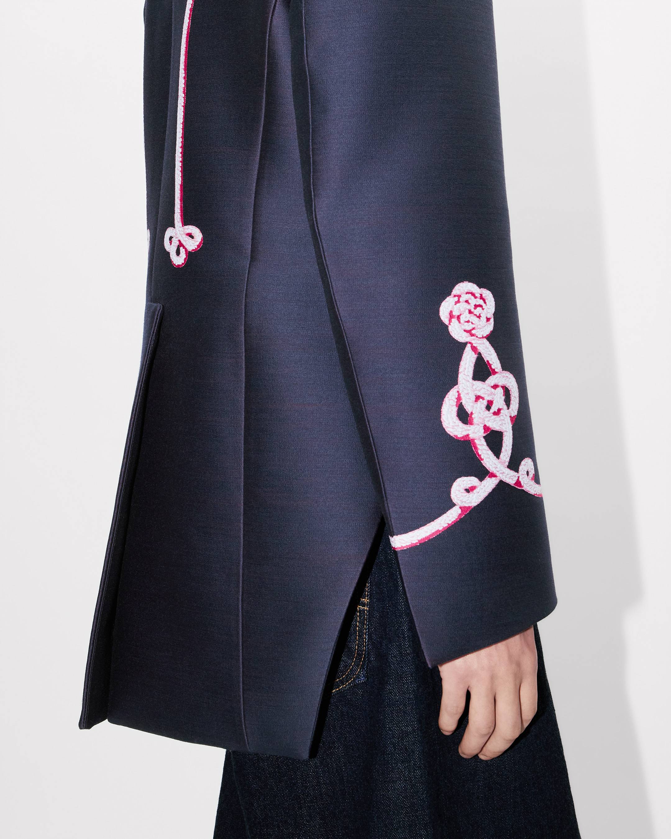 'KENZO Trompe L'&oelig;il' jacquard tailcoat in wool cotton