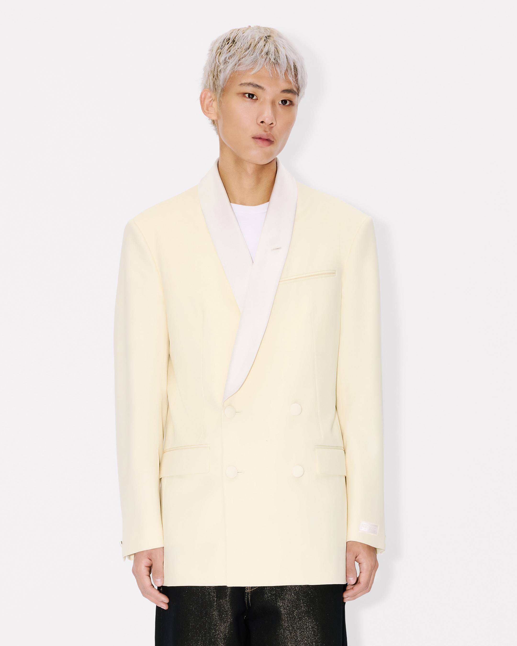 美品 完売品 TECH DOUBLE-BREASTED JACKET Shawl lapel double breasted tailored jacket in virgin wool | Men's