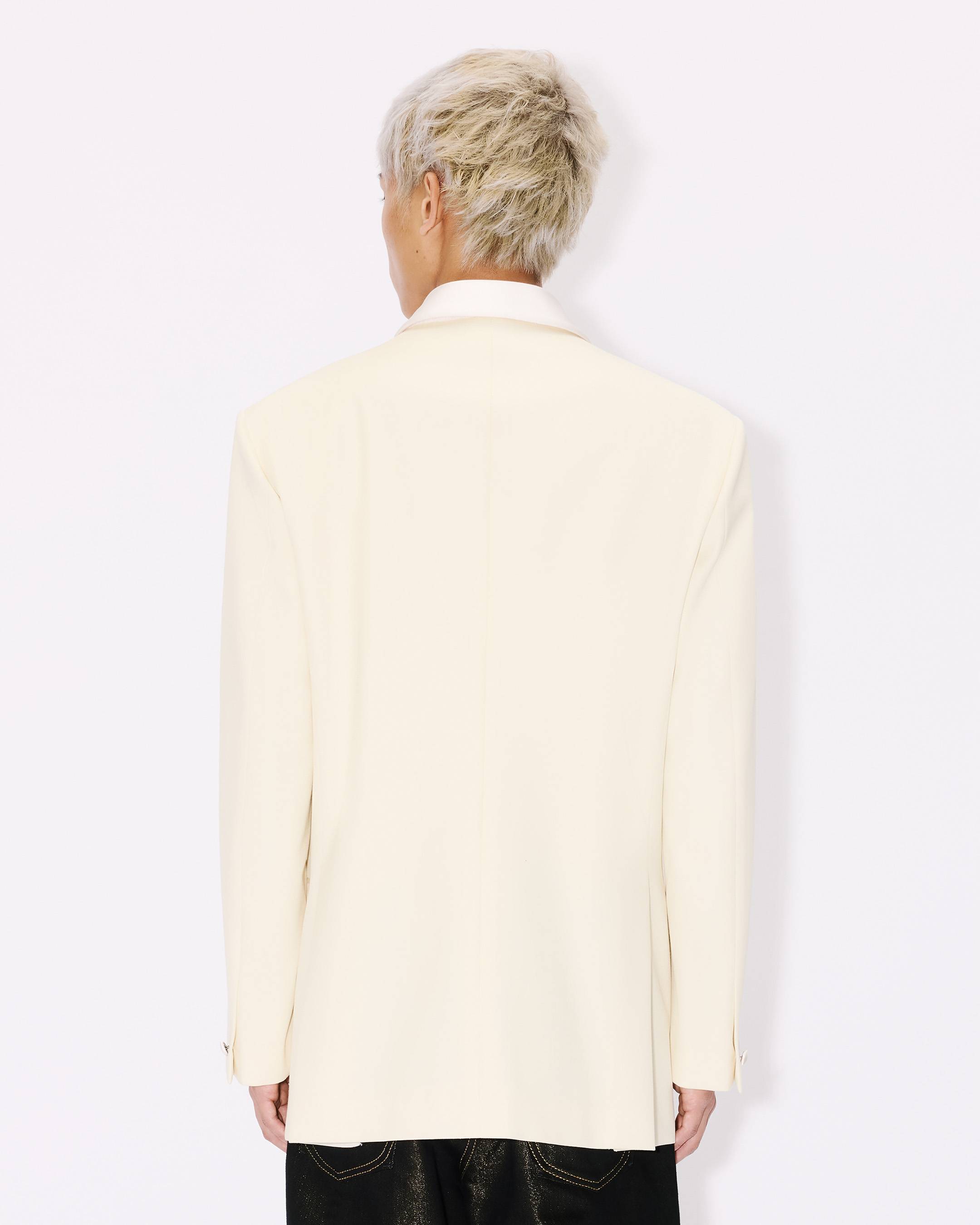 Shawl lapel double breasted jacket in virgin wool