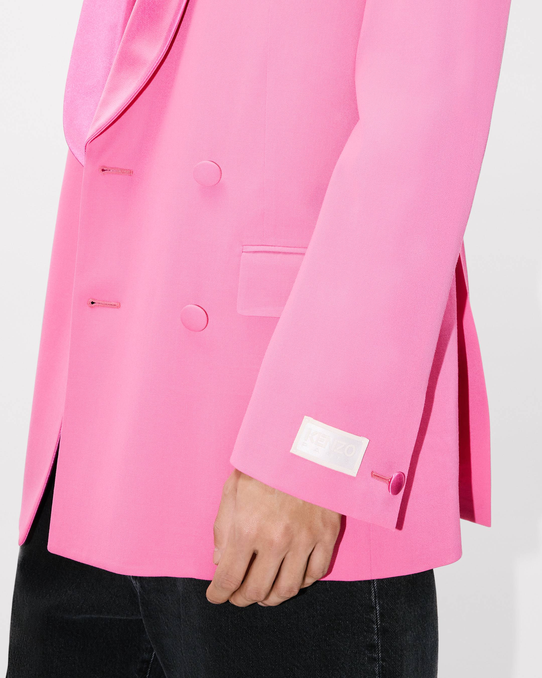 Shawl lapel double breasted jacket in virgin wool