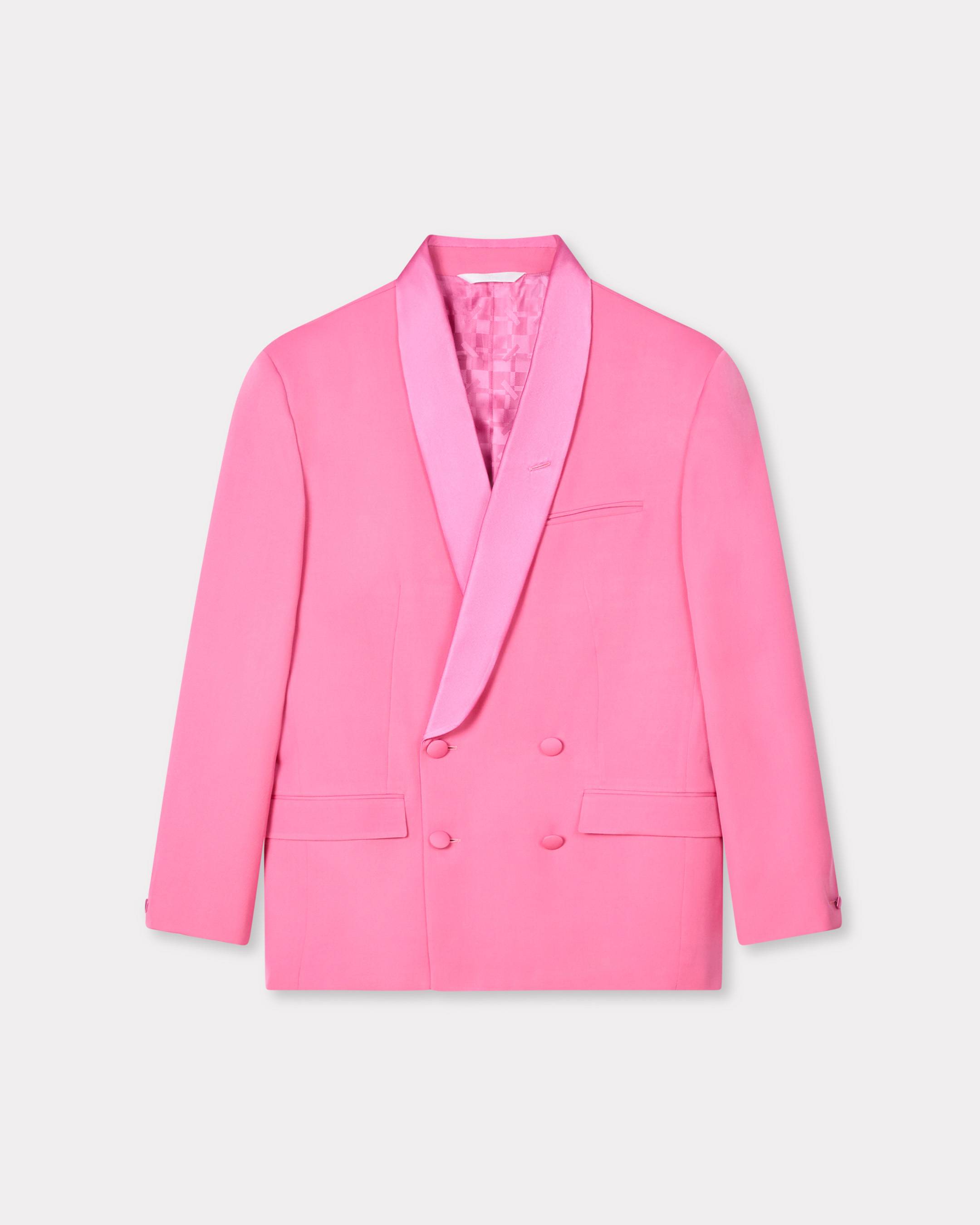 Shawl lapel double breasted jacket in virgin wool