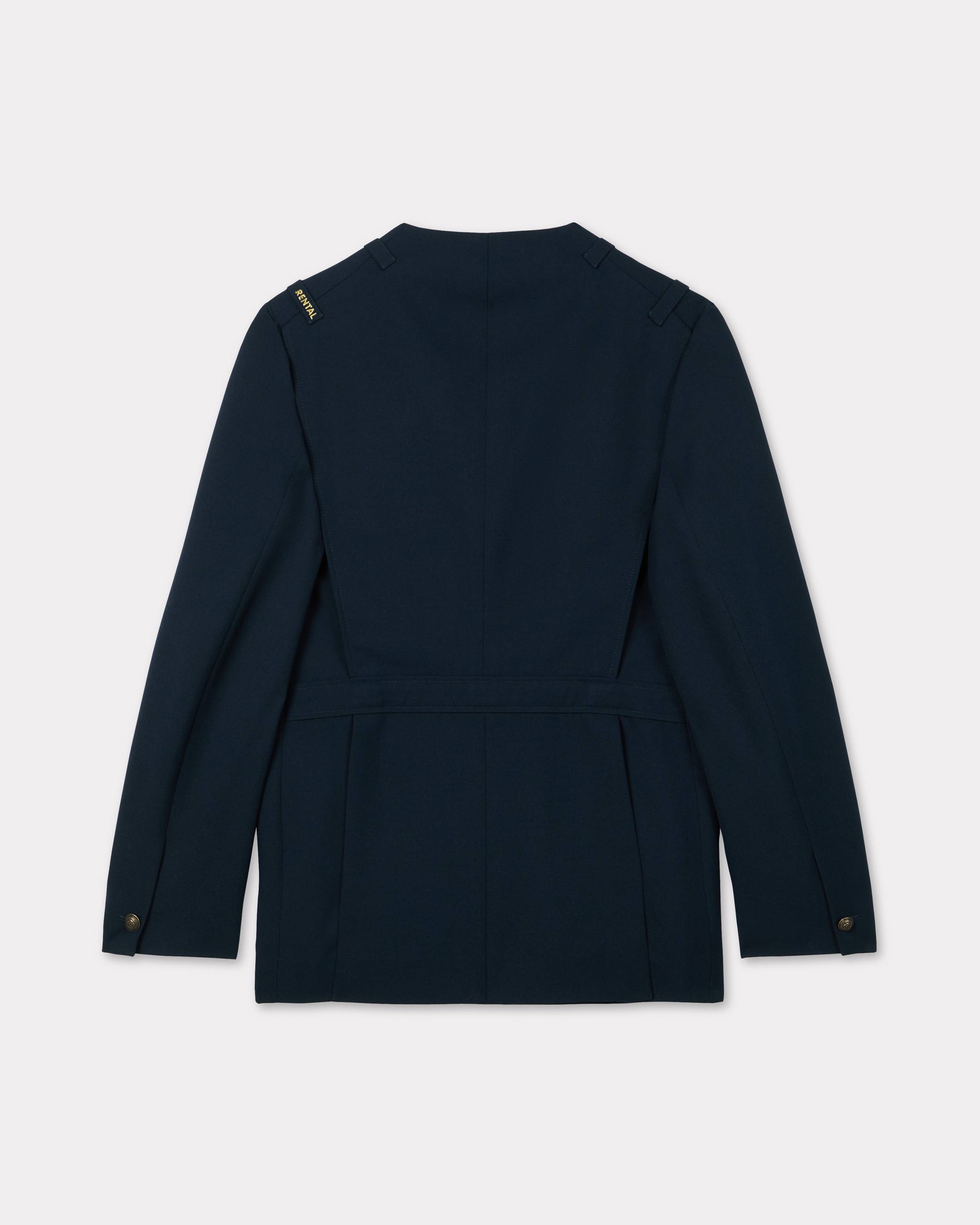 Collarless military jacket