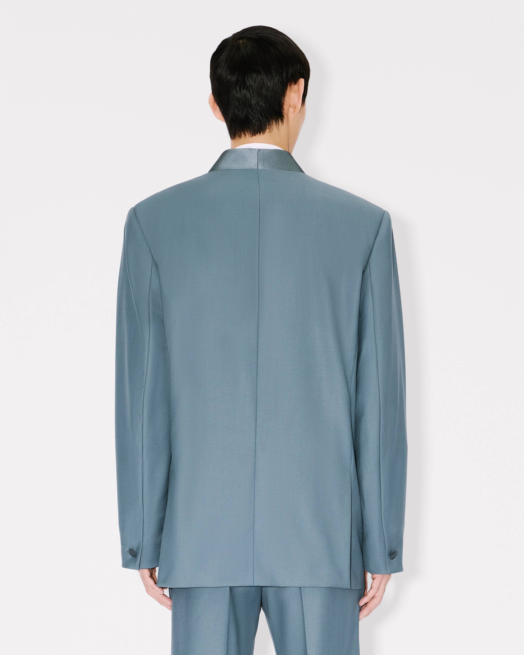 Double breasted kimono jacket in virgin wool