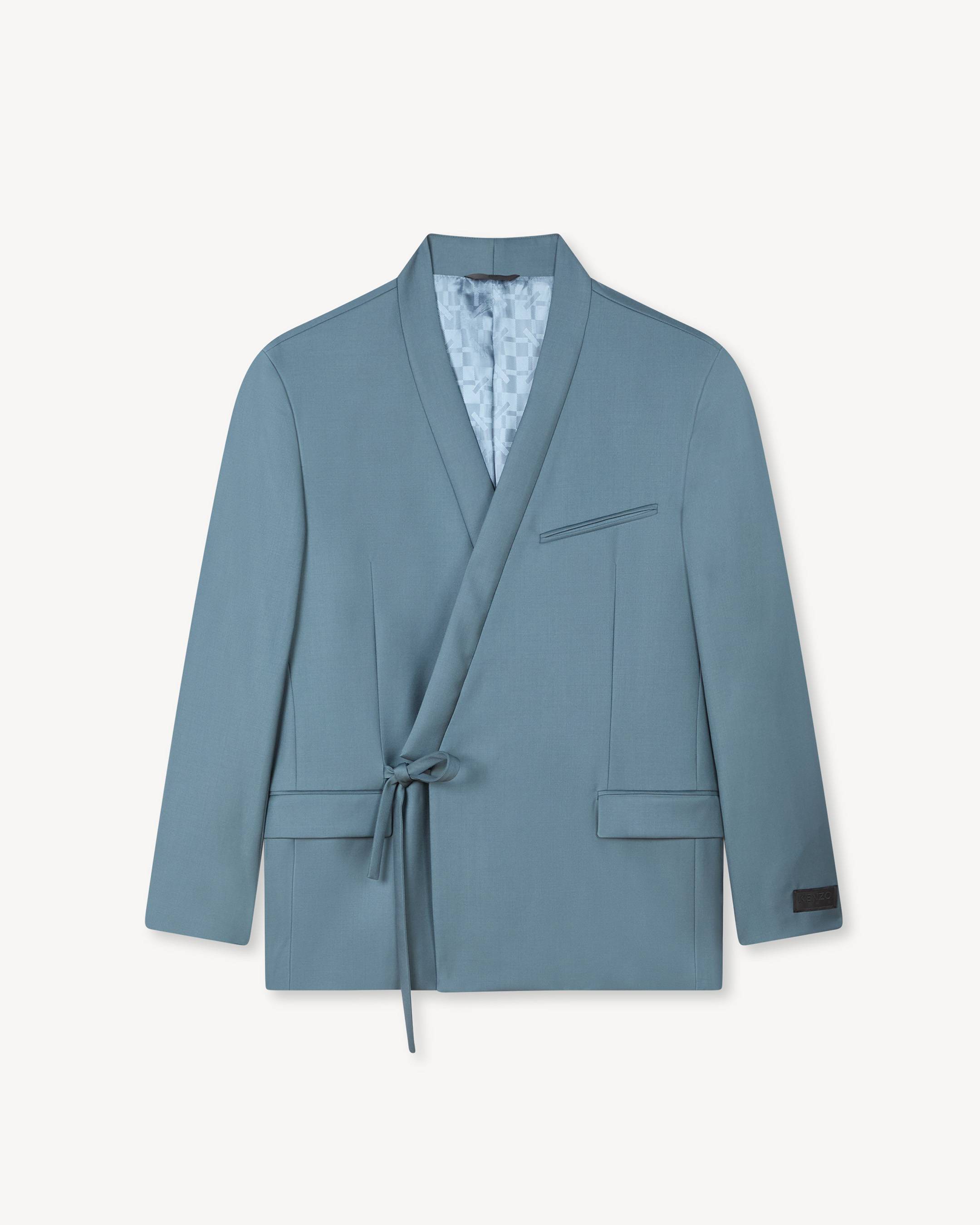 Double breasted tailored kimono jacket in virgin wool | Men's | KENZO